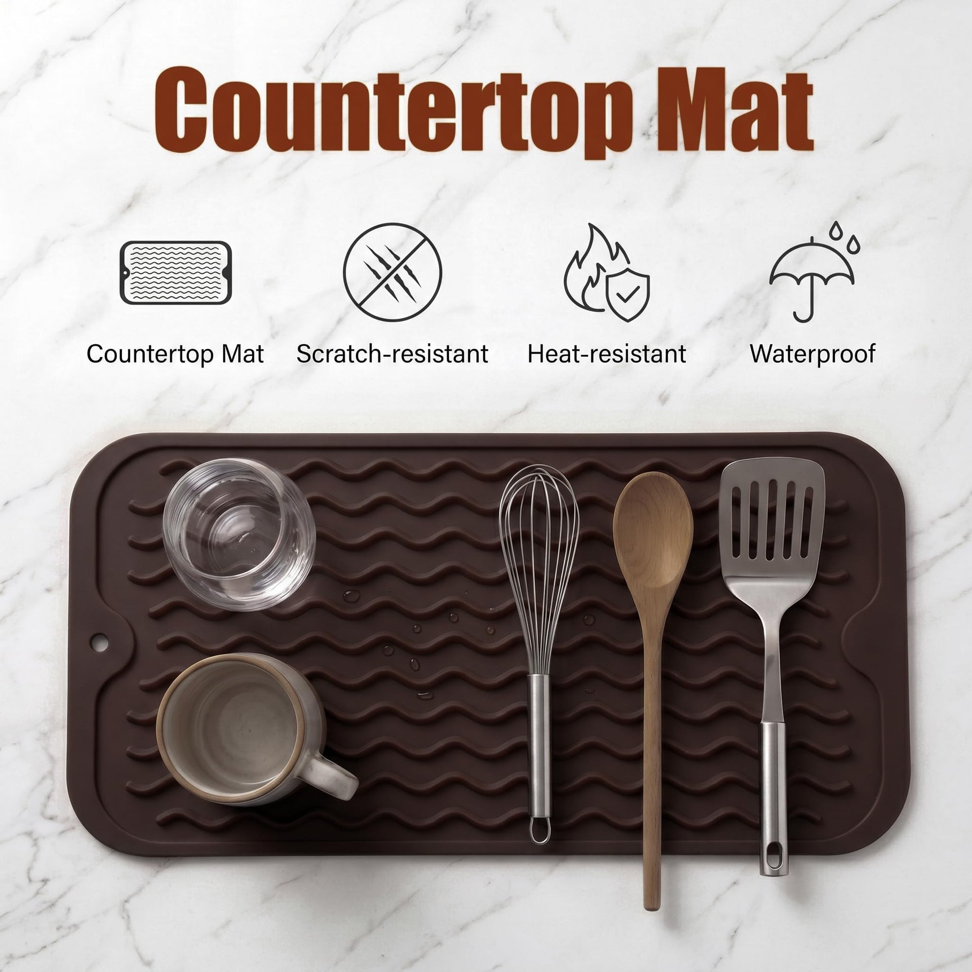 Silicone Dish Drying Mat for Multiple Usage