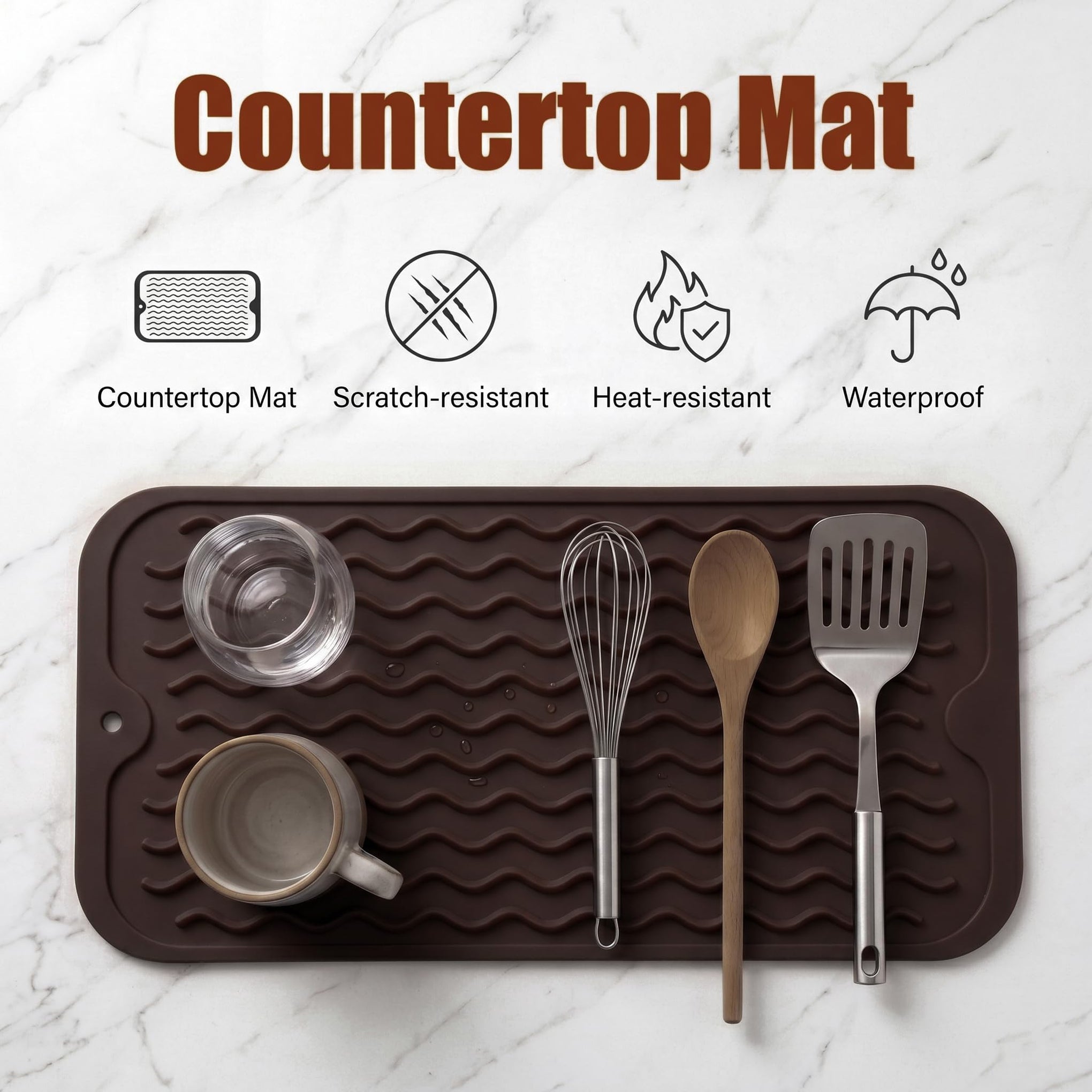 Silicone Dish Drying Mat for Multiple Usage