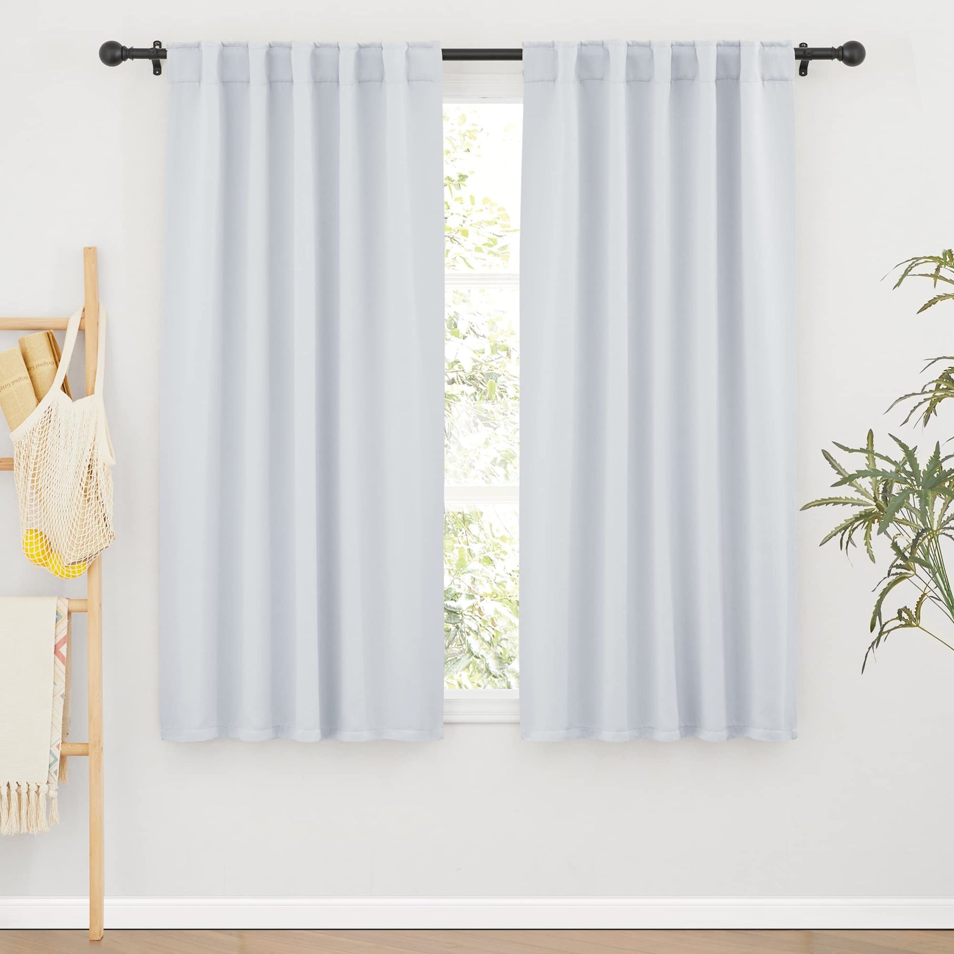 Blackout Curtains 63 inches Long for Bedroom (2 Count)