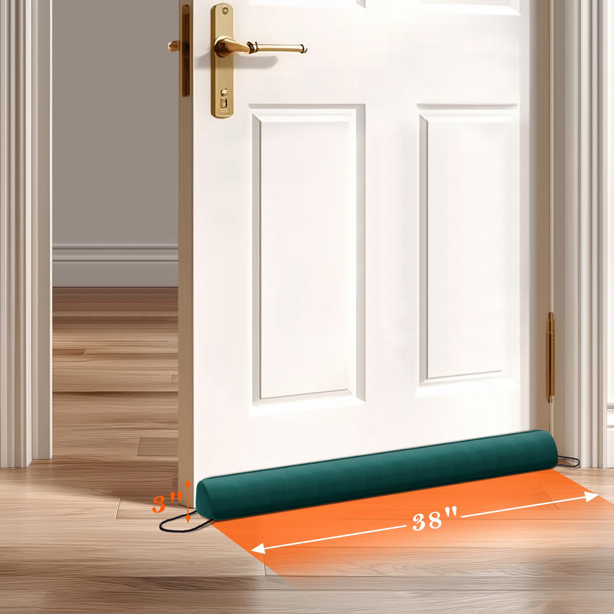 Door Draft Stopper with Removable Washable Cover