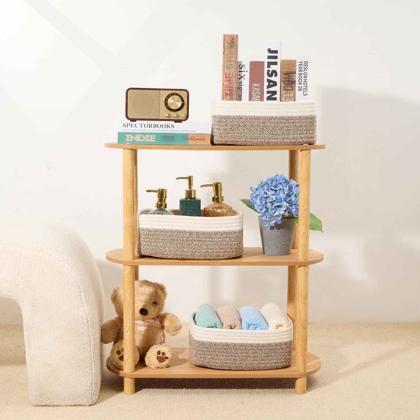 Small Storage Baskets for Organizing (4 Count)