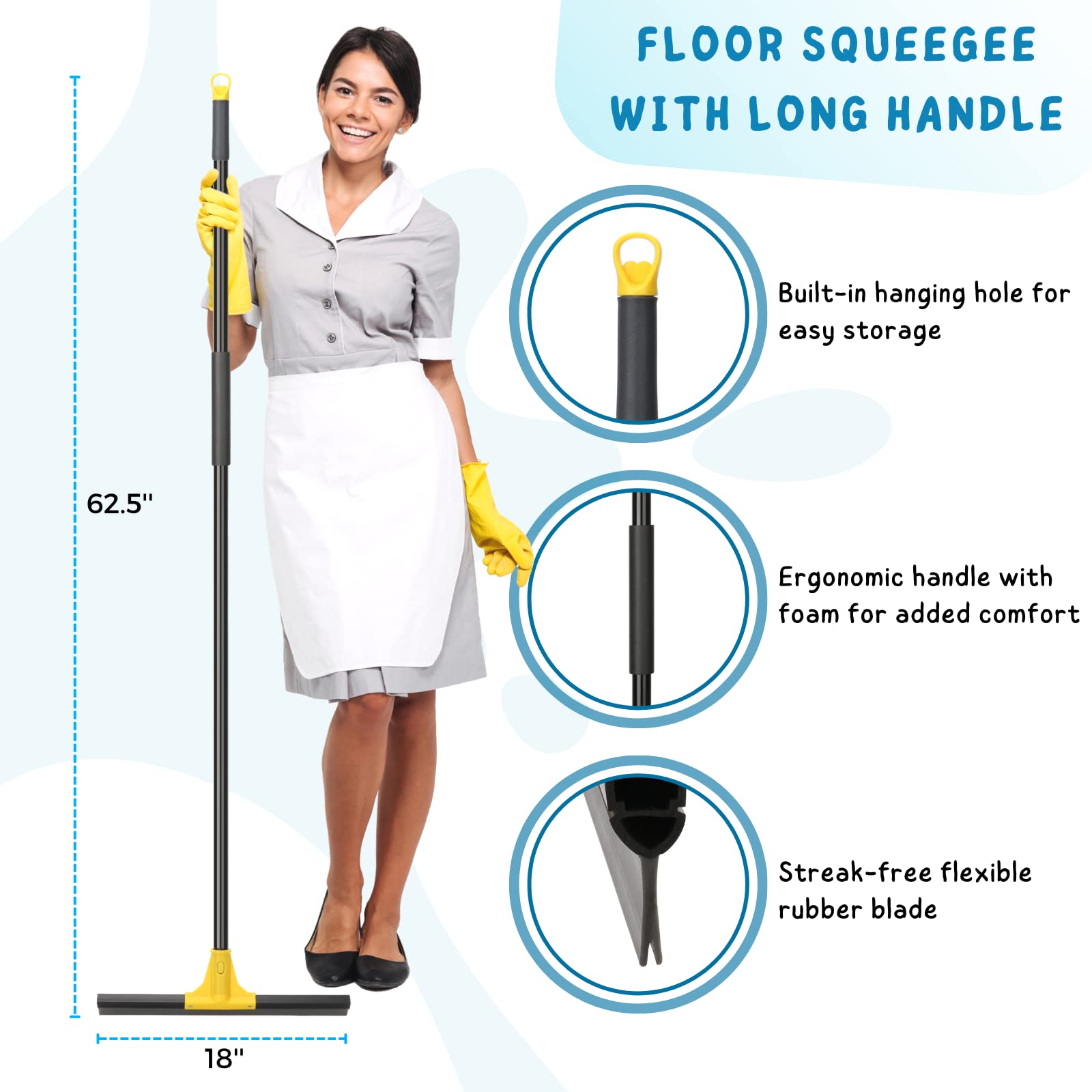Squeegee Broom for Floor