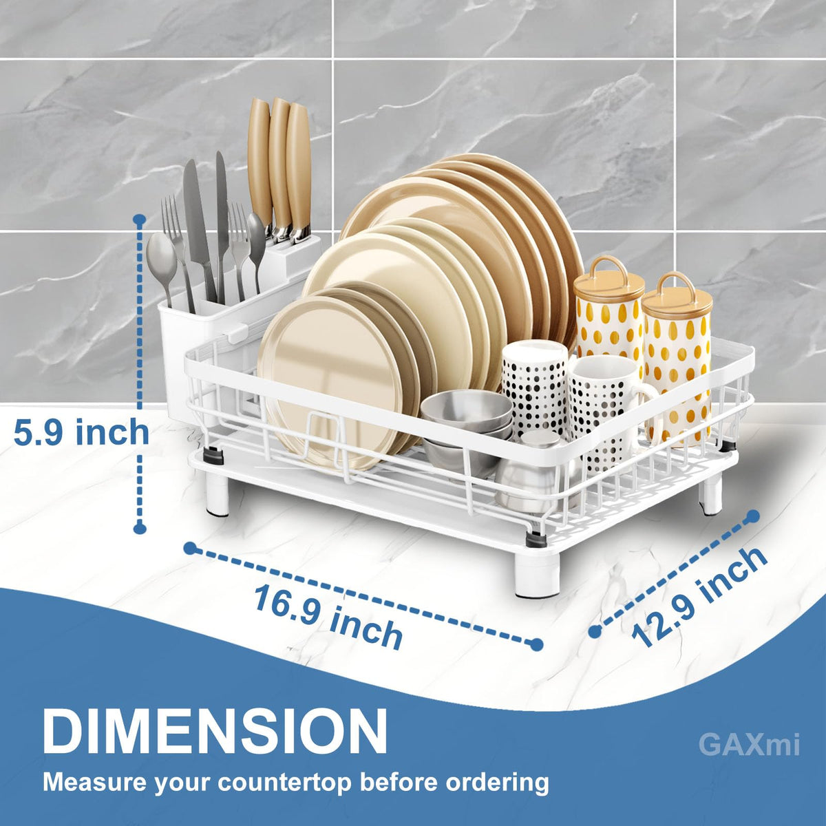 Dish Drying Rack with Drainboard for Kitchen Countertop 1