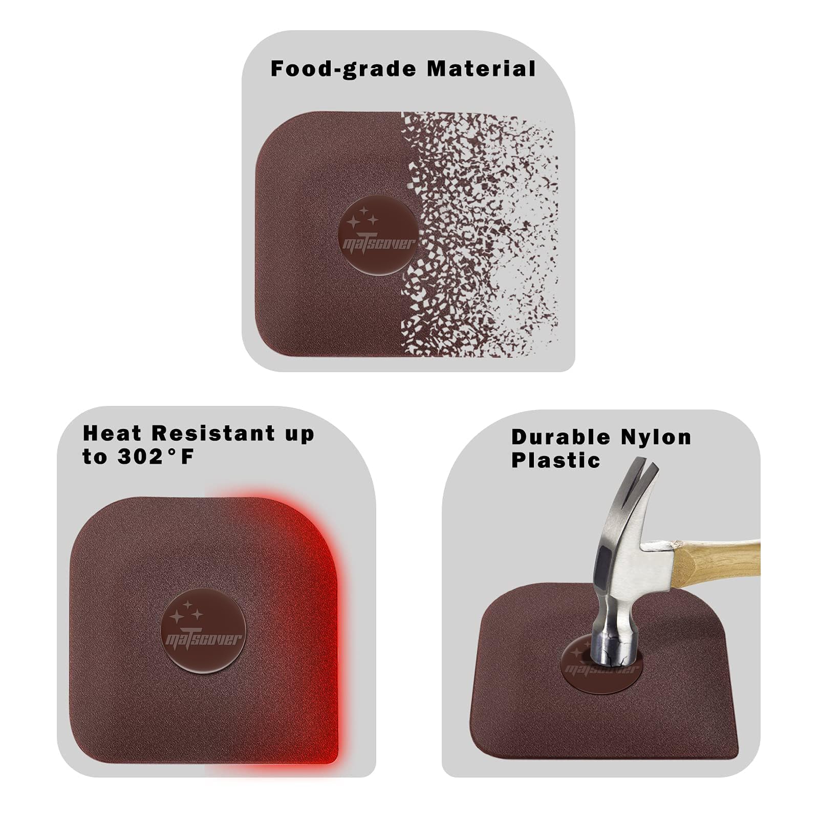 Pan Scraper 5 Pcs Pot & Dish Scraper Plastic (5 Count)