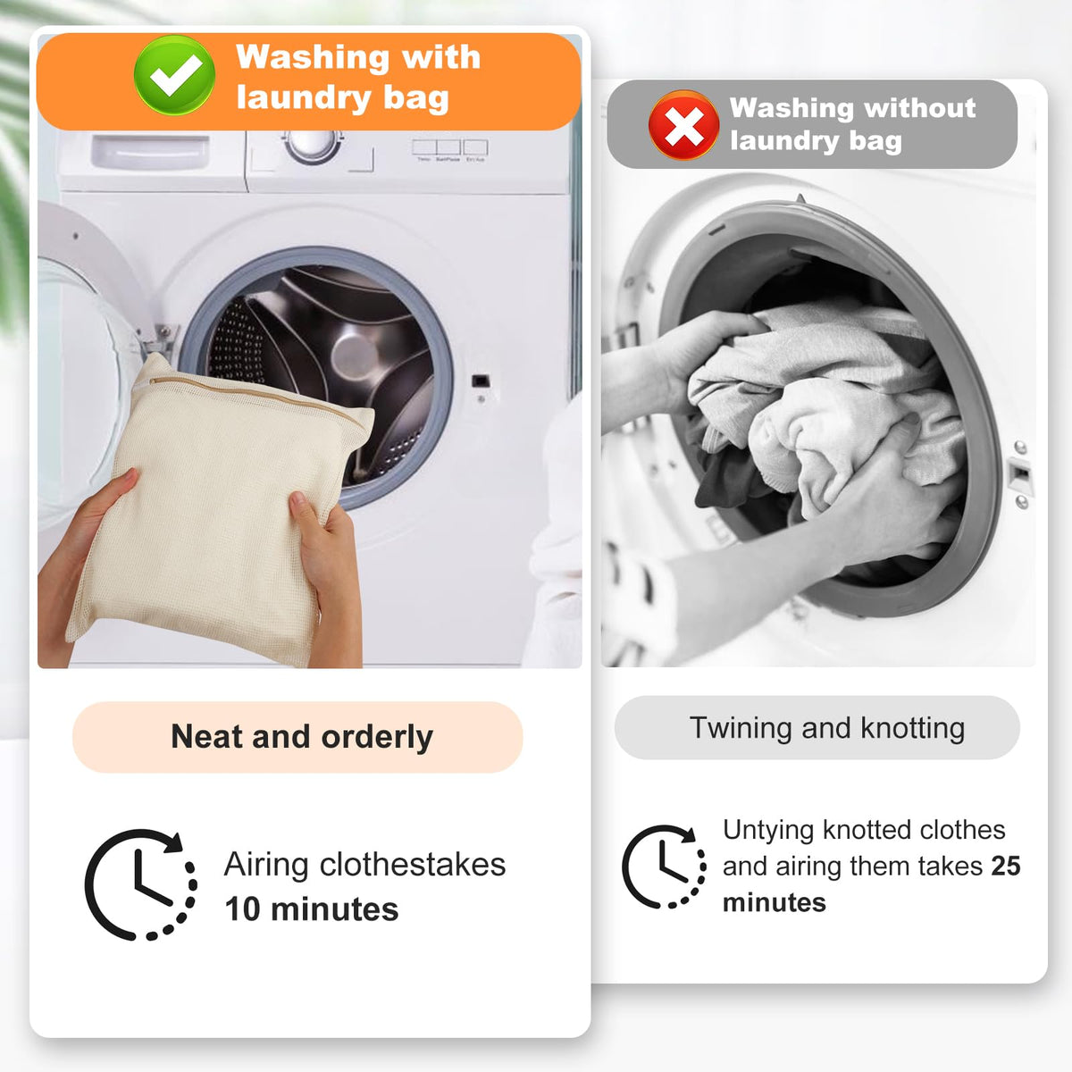 4 Piece Medium Durable Organic Cotton Mesh Laundry Bags with Sturdy Zippers and Breathable Mesh are Delicate Laundry Bags for Underwear (100 Count)