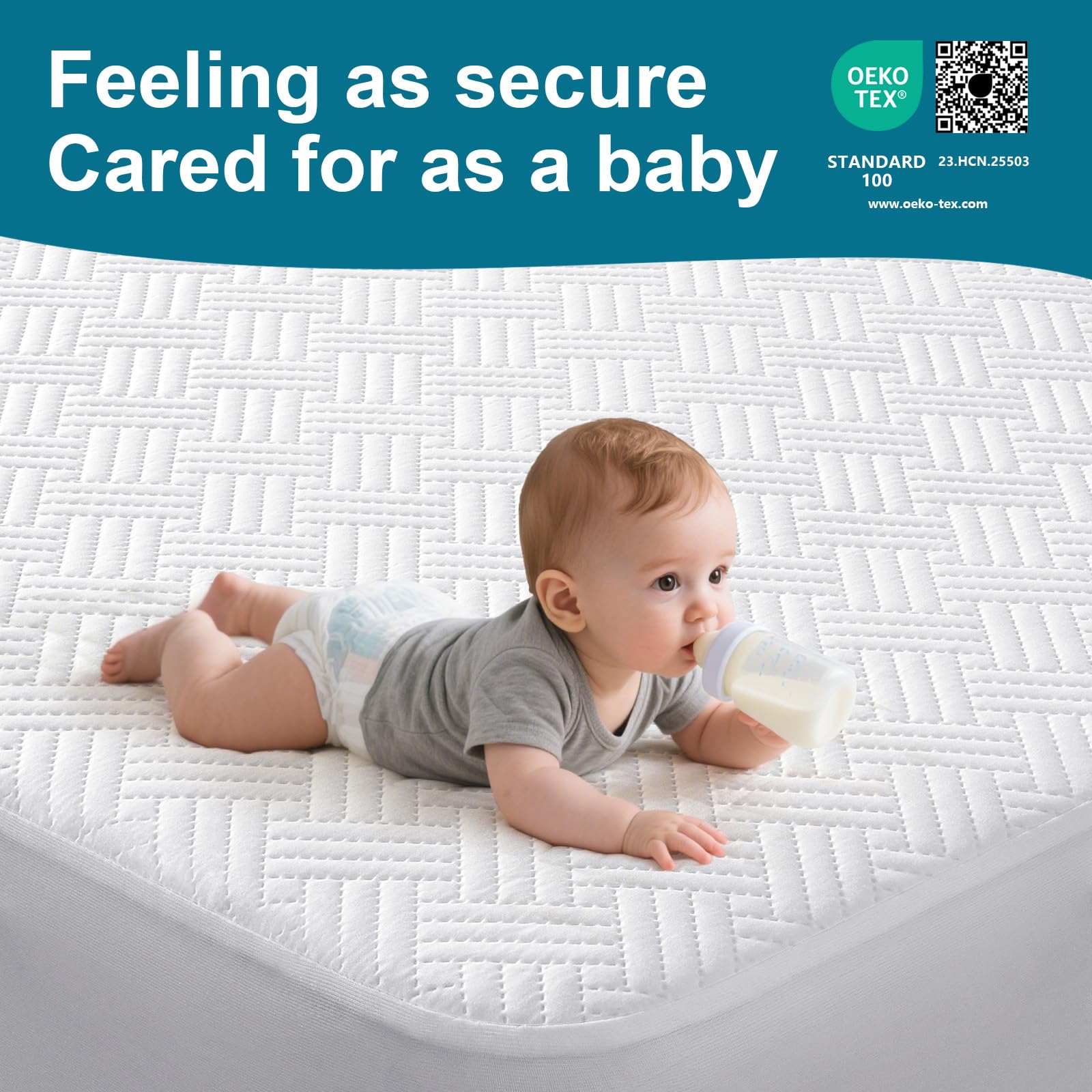 Waterproof Queen Size Mattress Protector with Deep Pockets