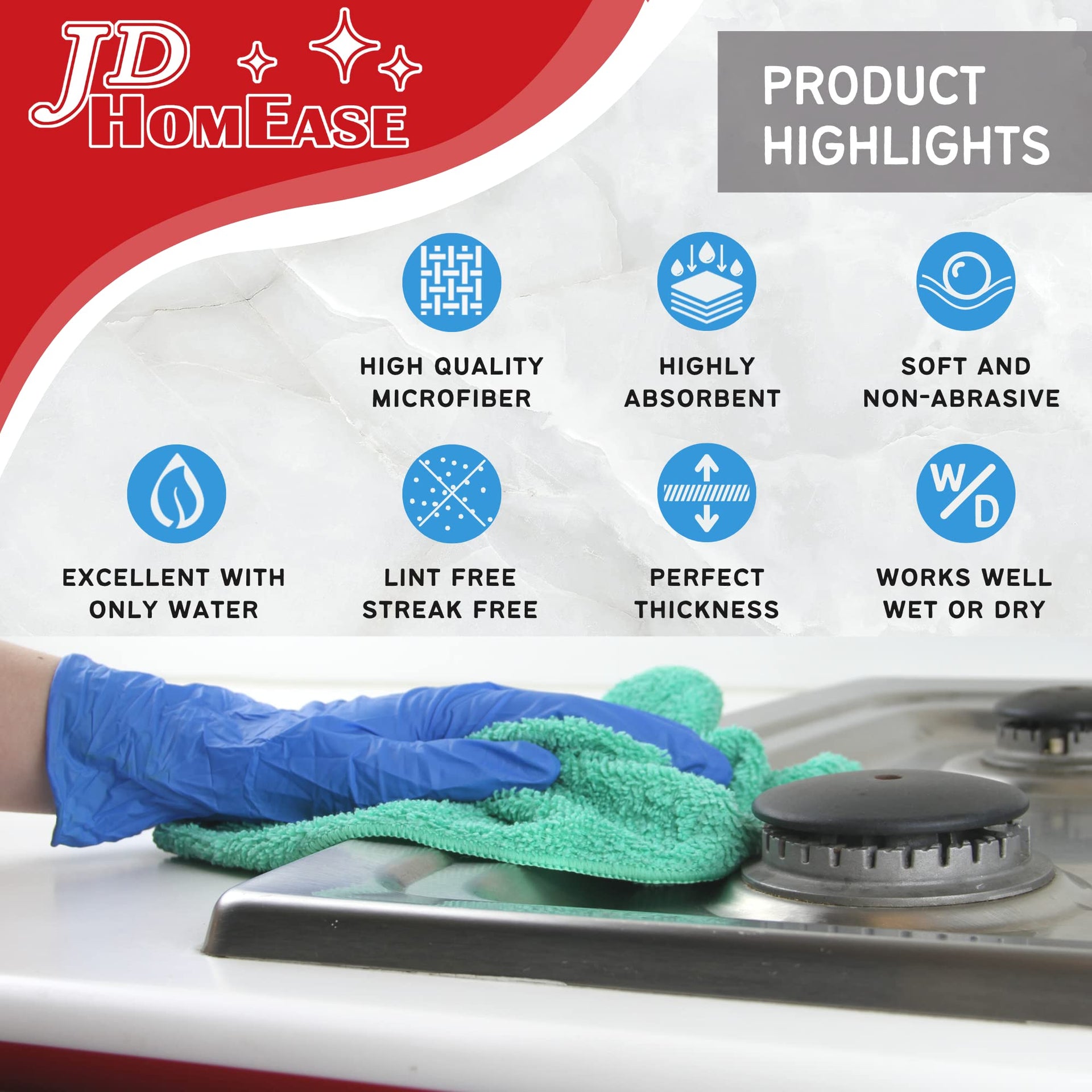 Microfiber Cleaning Cloths (12 Count)