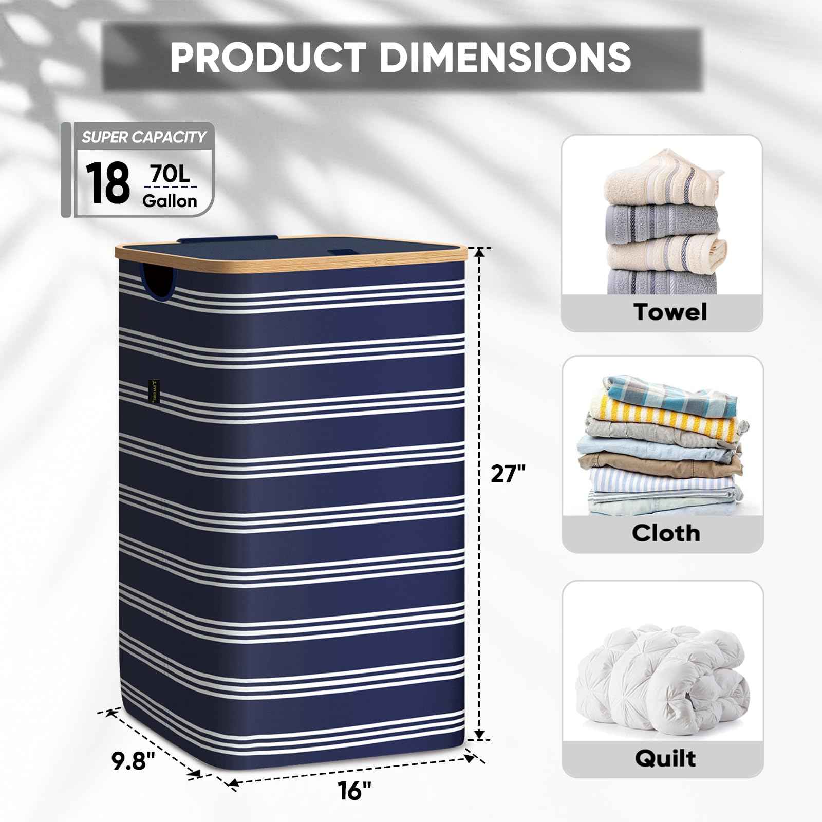 Laundry Hamper with Lid