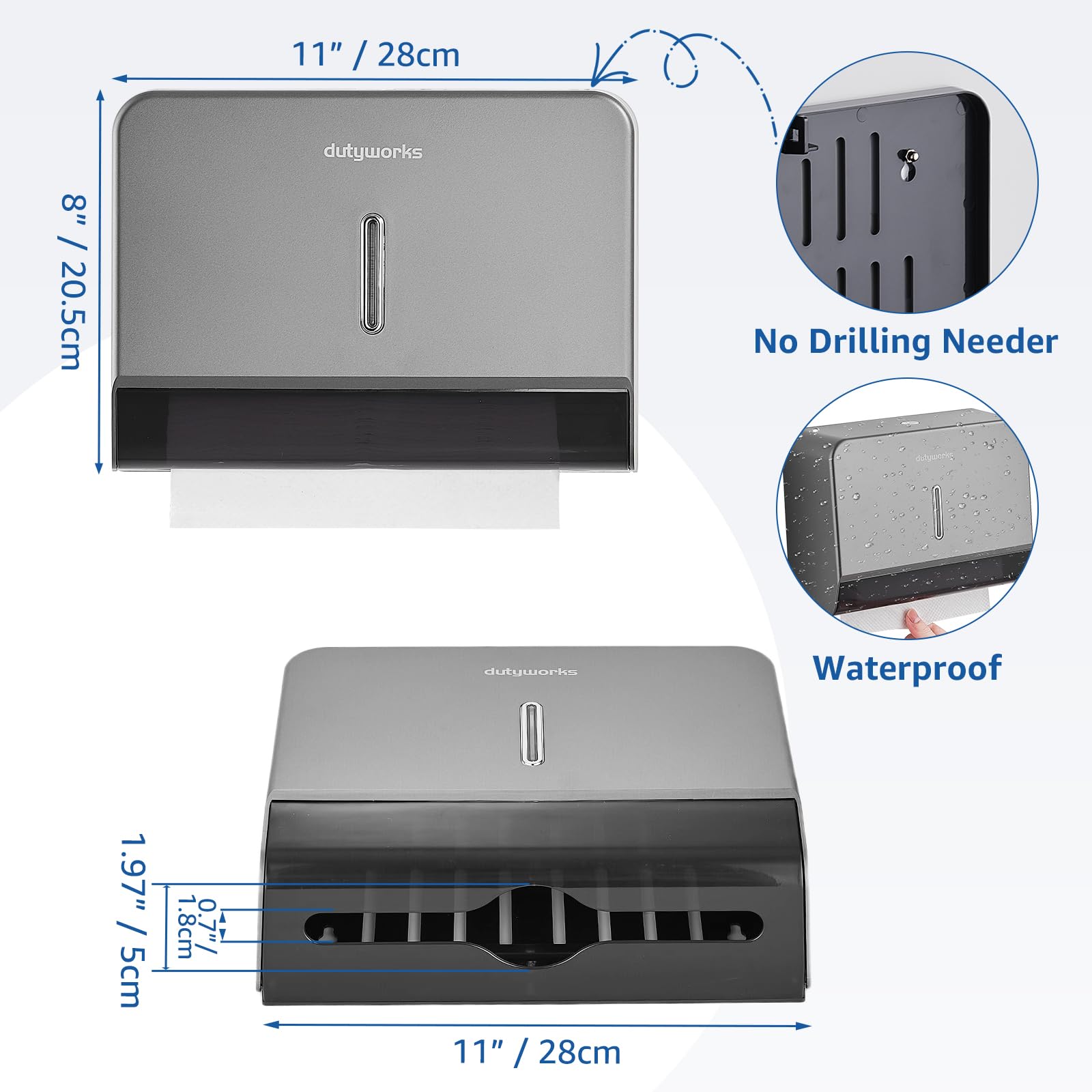 Paper Towel Dispenser Wall Mount (200 Count)