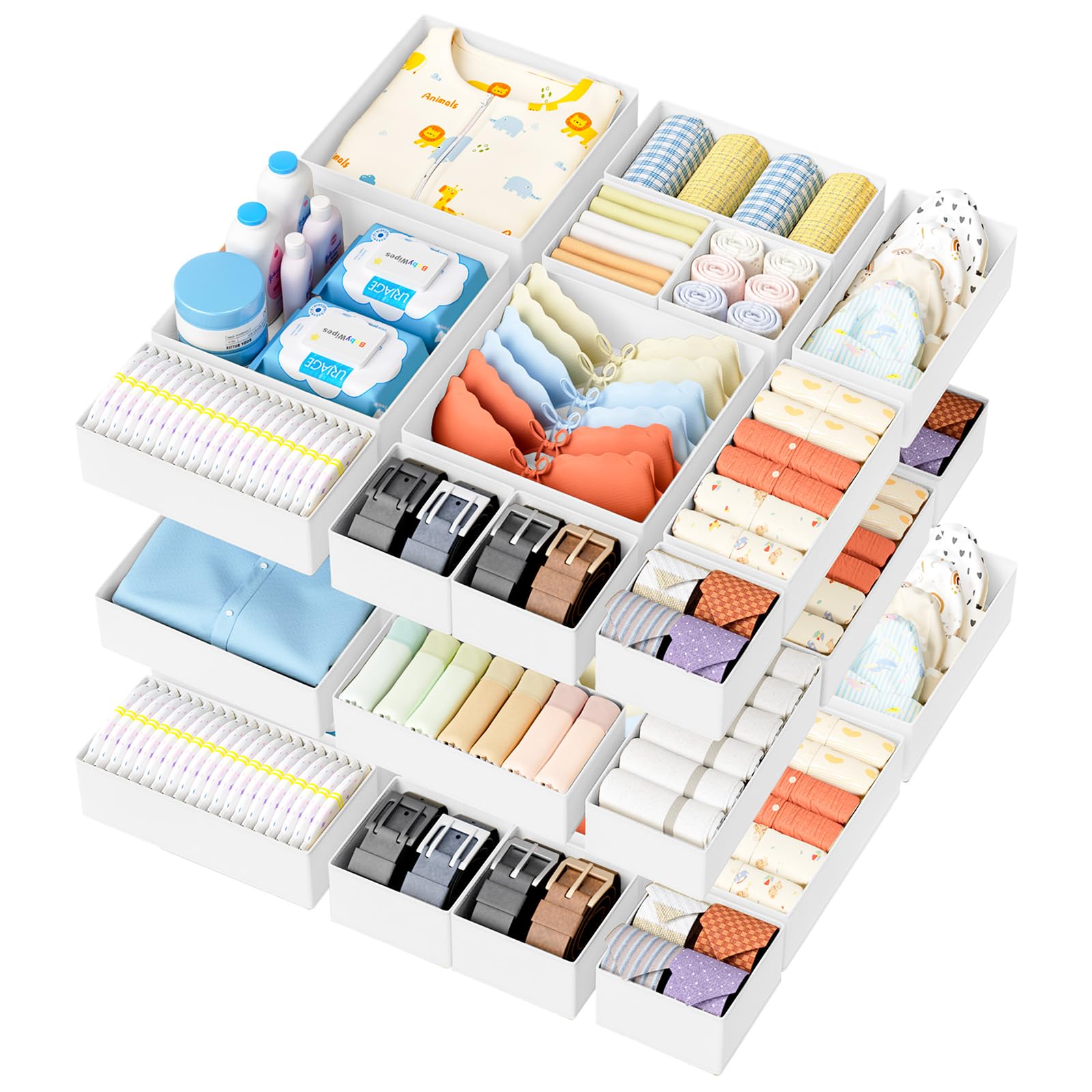 Drawer Organizer Clothes Storage (18 Count)