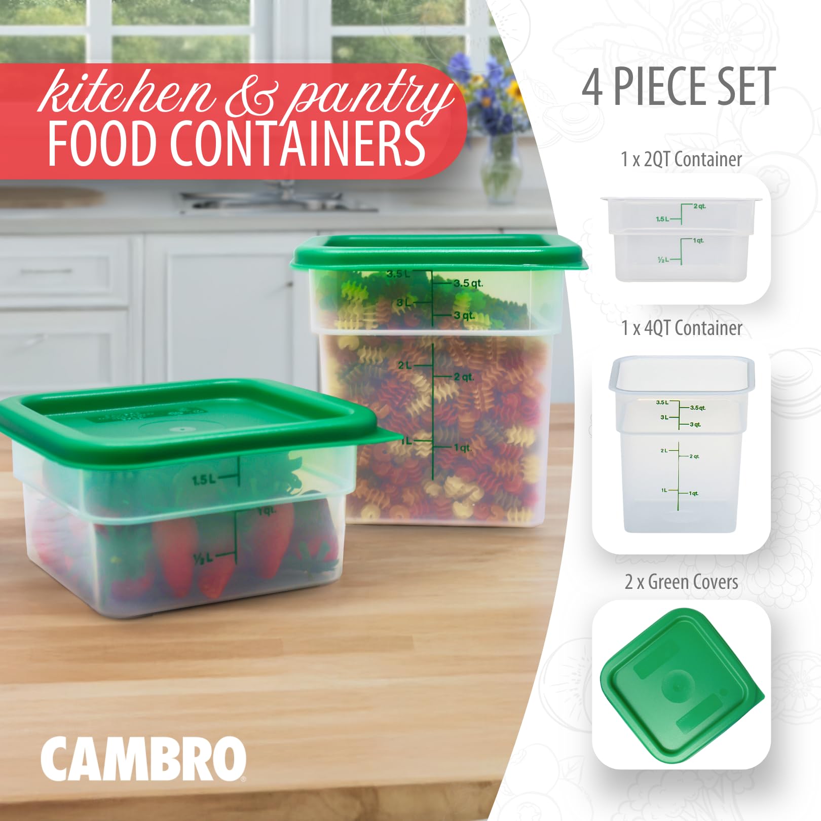 Food Storage Container with Lid (2 Count)
