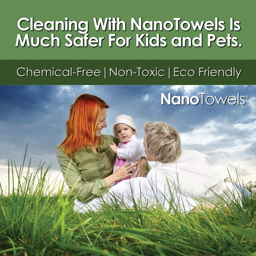The Amazing Eco Cloth that Cleans Virtually Any Surface with Only Water. No More Paper Towels Or Toxic Chemicals. 4 (4 Count)