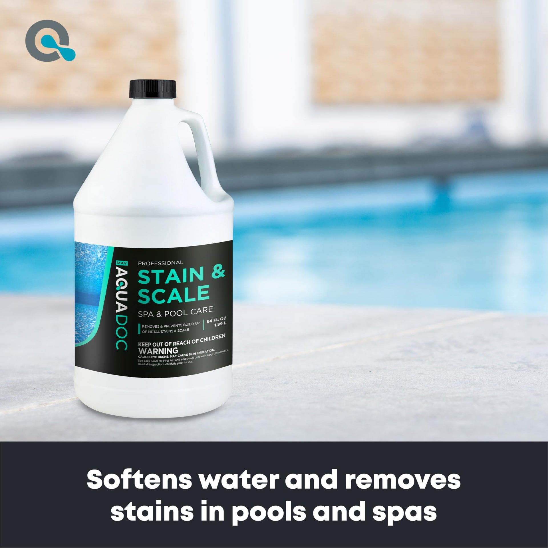 AquaDoc Pool & Spa Stain and Scale Remover for Hot Tubs (64 Fl Oz)