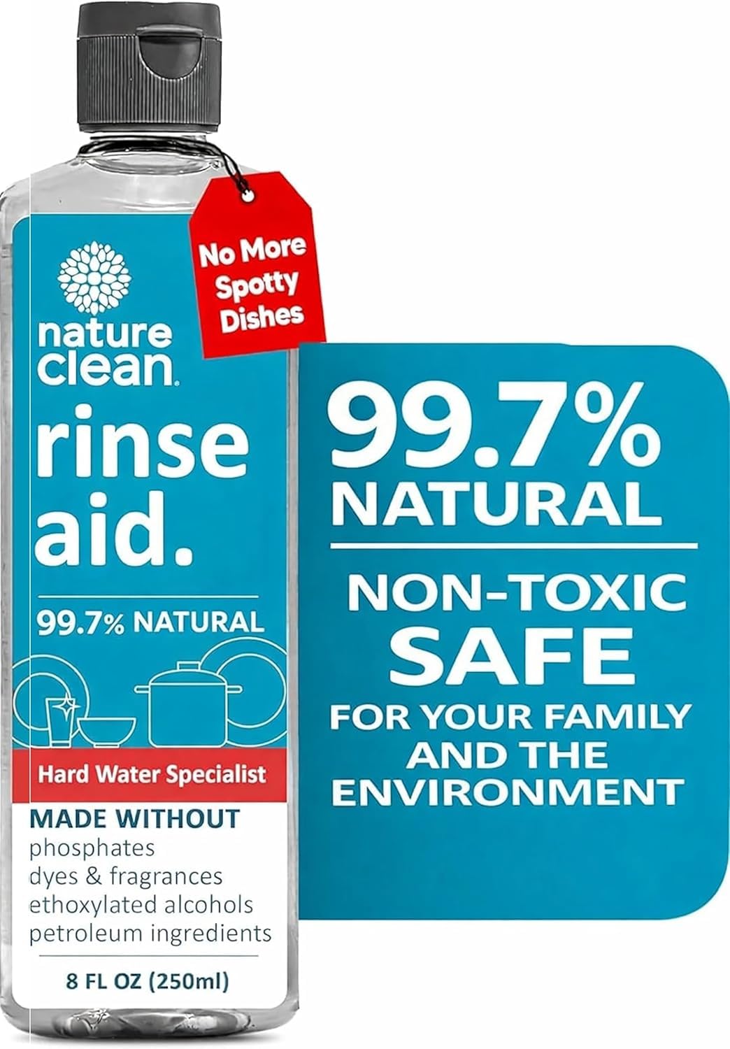 All Natural Dishwasher Rinse Aid Cleaner (8 Fl Oz)