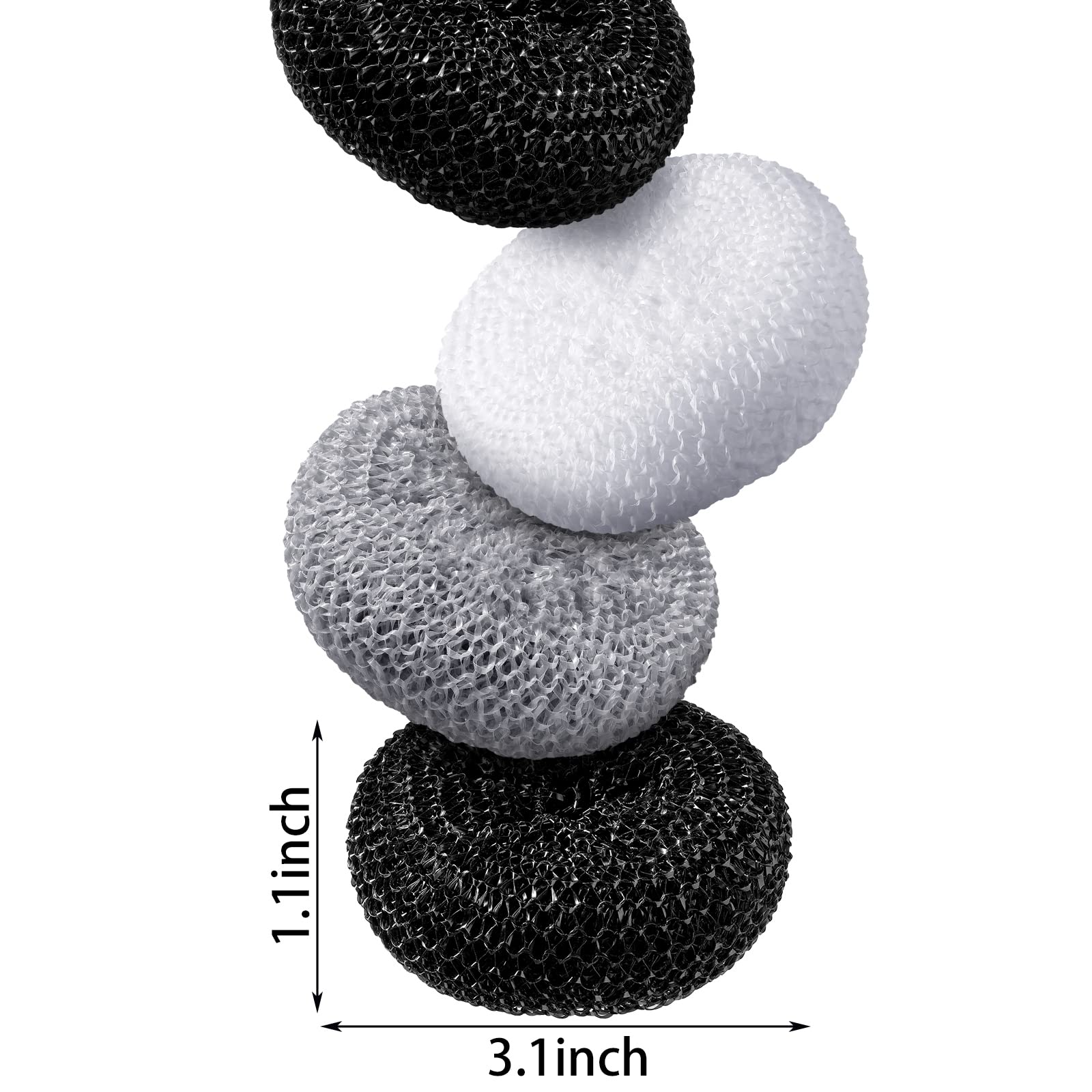 15 Pcs Plastic Dish Scrubbers