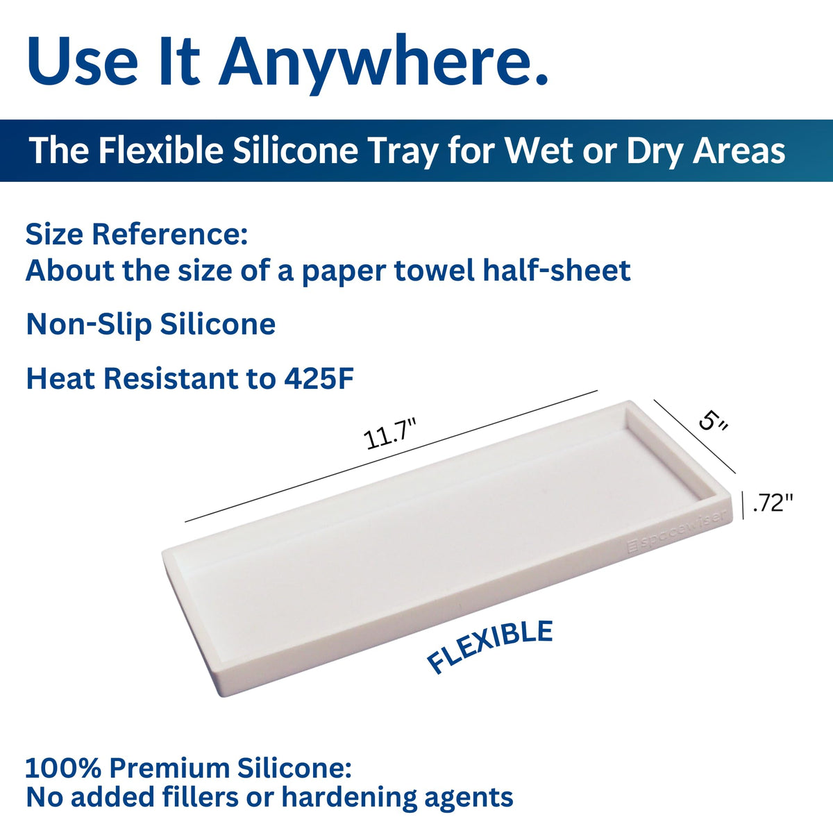 Silicone Countertop & Vanity Bathroom Tray