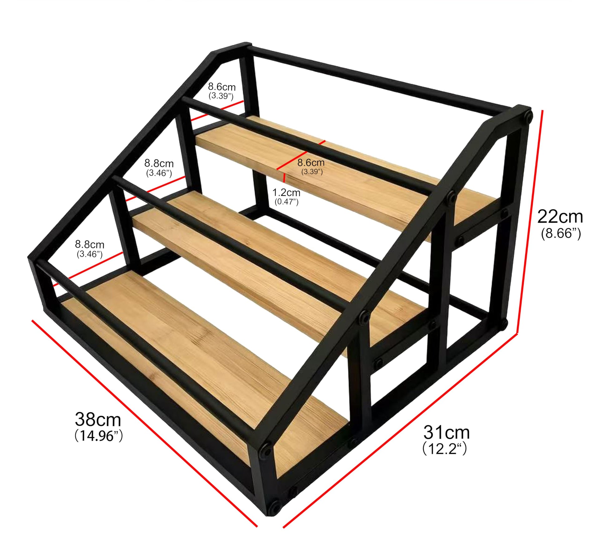 3 Tier Liquor Bottle Display Shelf