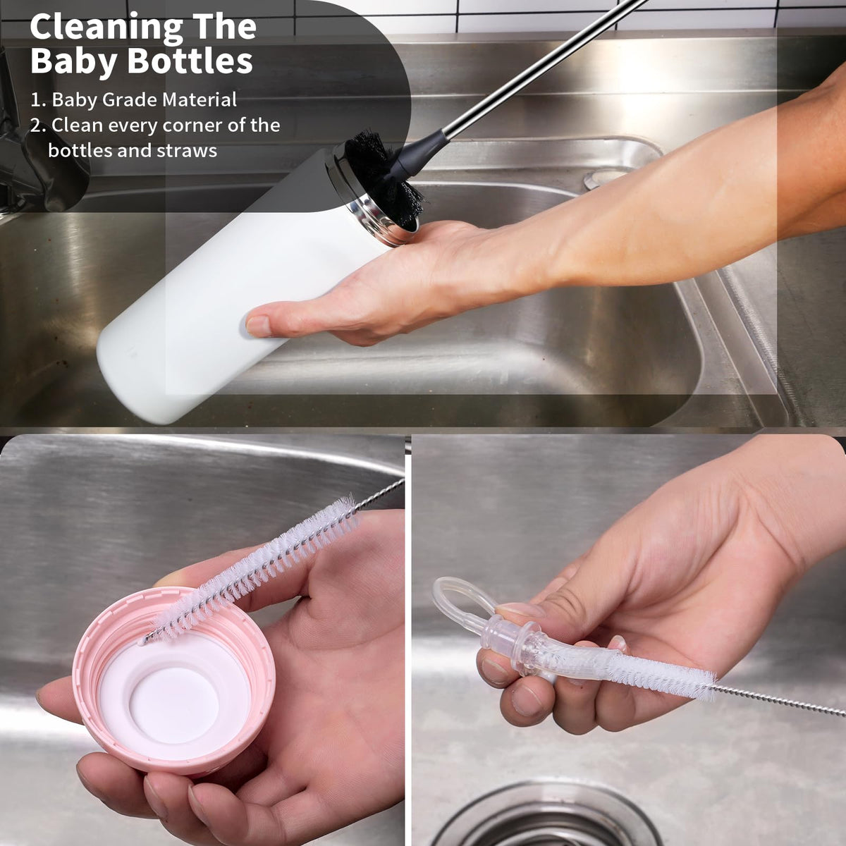 Water Bottle Brush with Straw Cleaner - ModHome Supplies