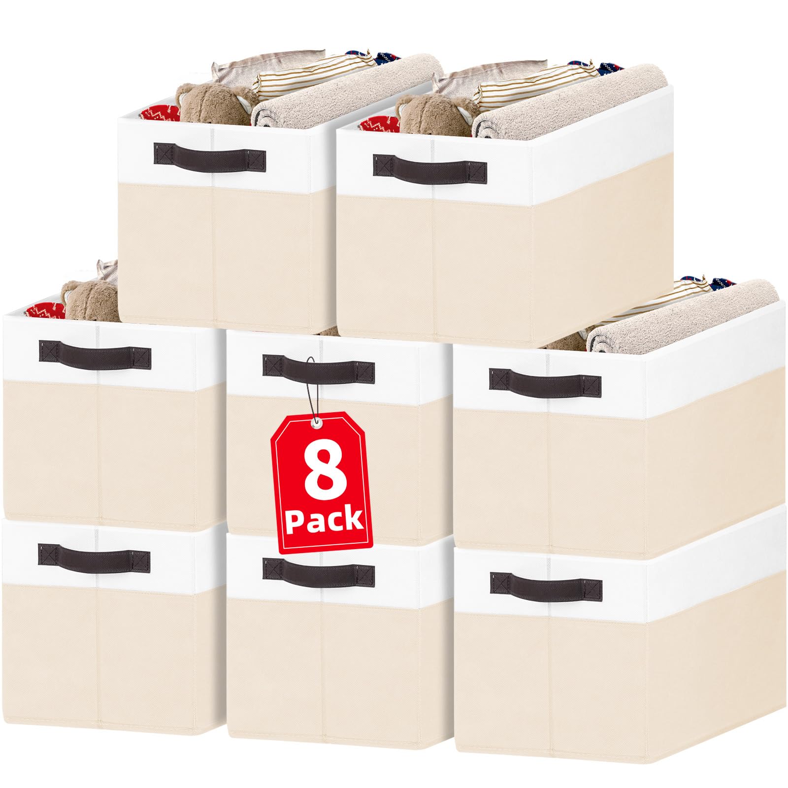 8 Pack Large Storage Basket (8 Count)