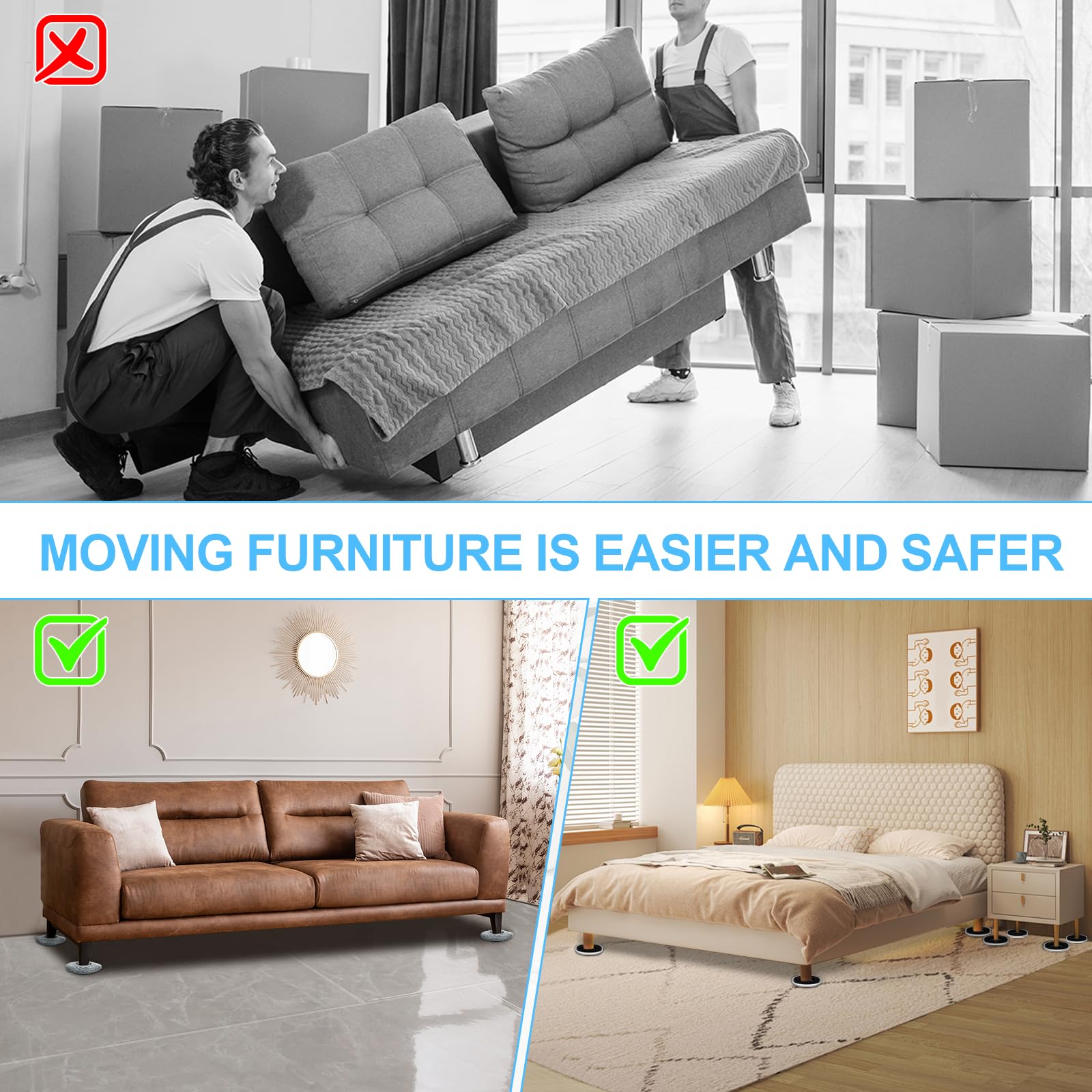 New Upgrade Furniture Movers Sliders (4 Count)