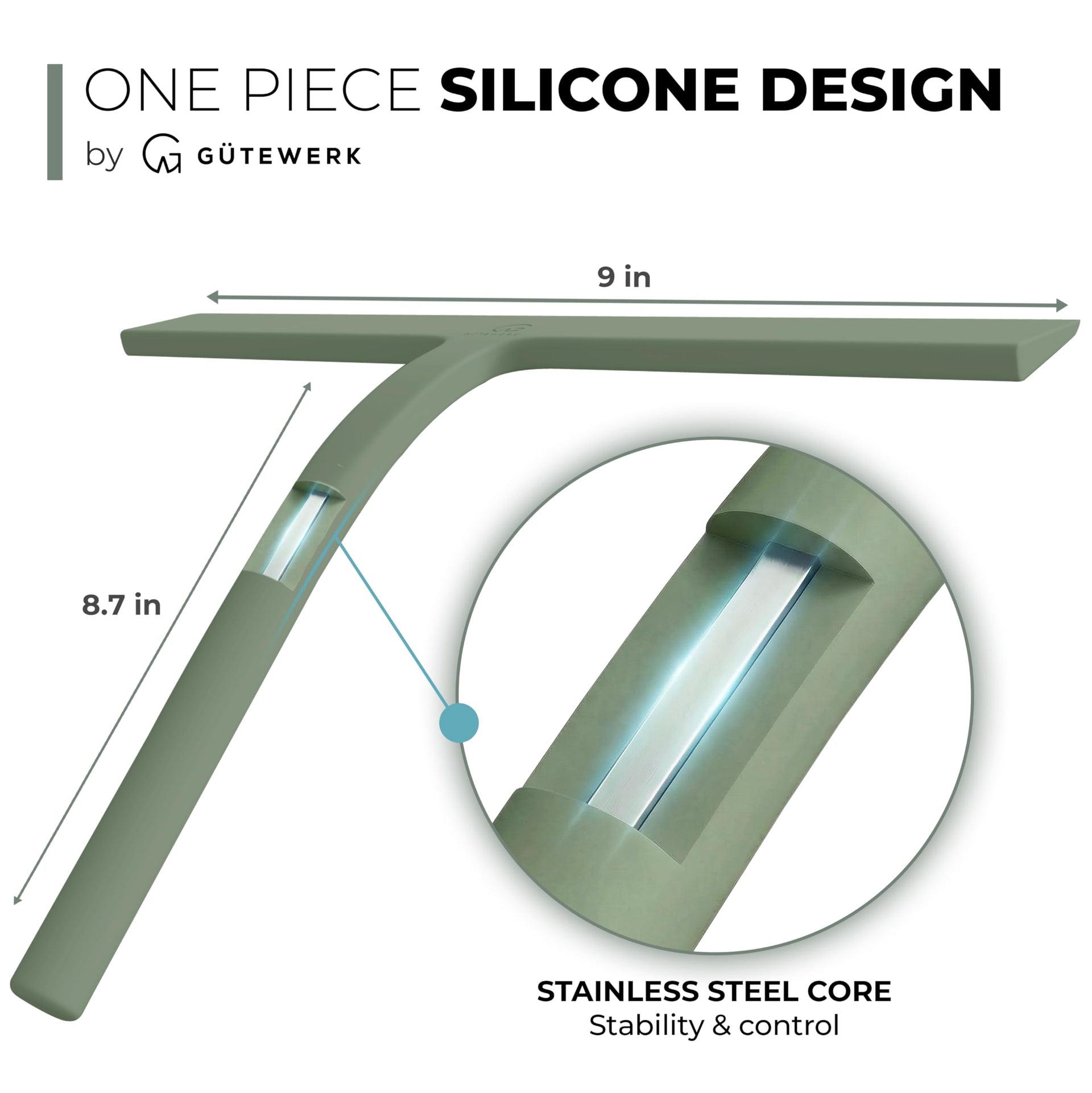 Silicone Shower Squeegee with 3