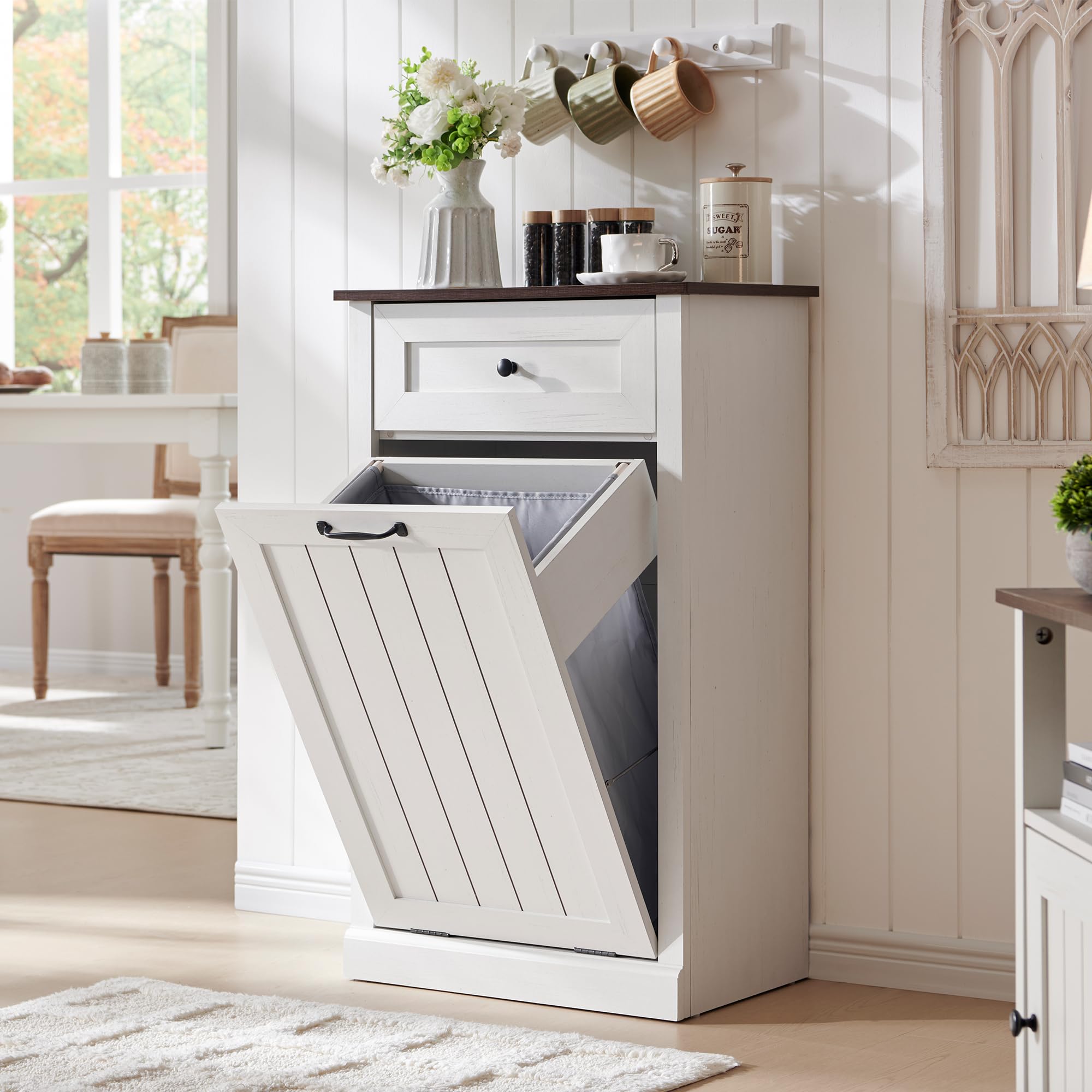 Tilt Out Laundry Hamper Cabinet