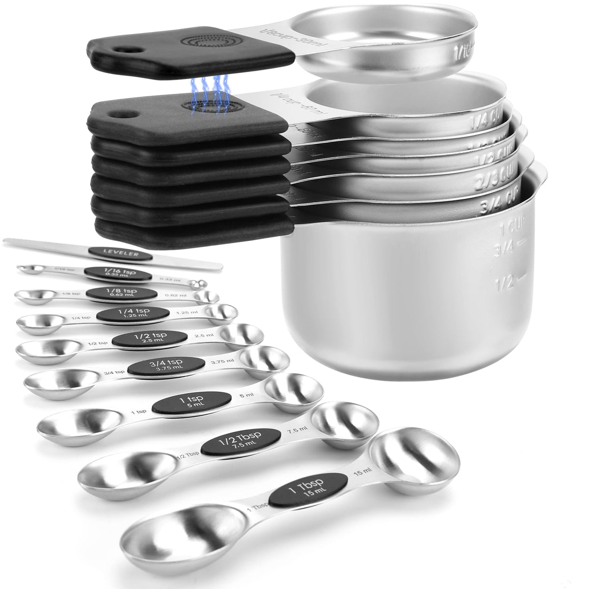 Magnetic Measuring Cups and Spoons Set