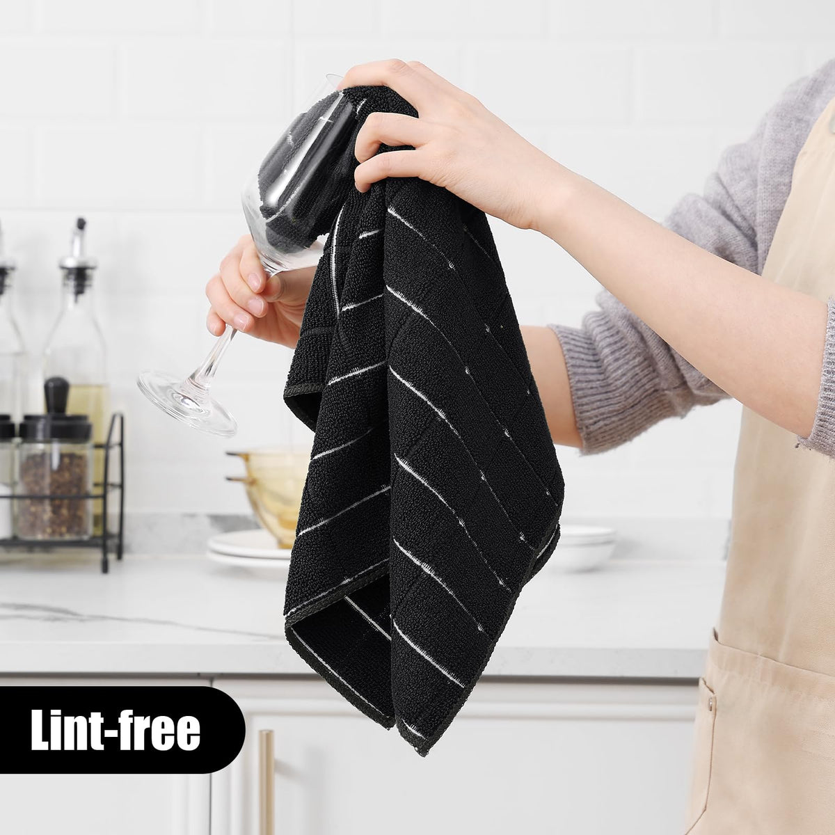 Microfiber Kitchen Towels and Dishcloths Sets (16 Count)
