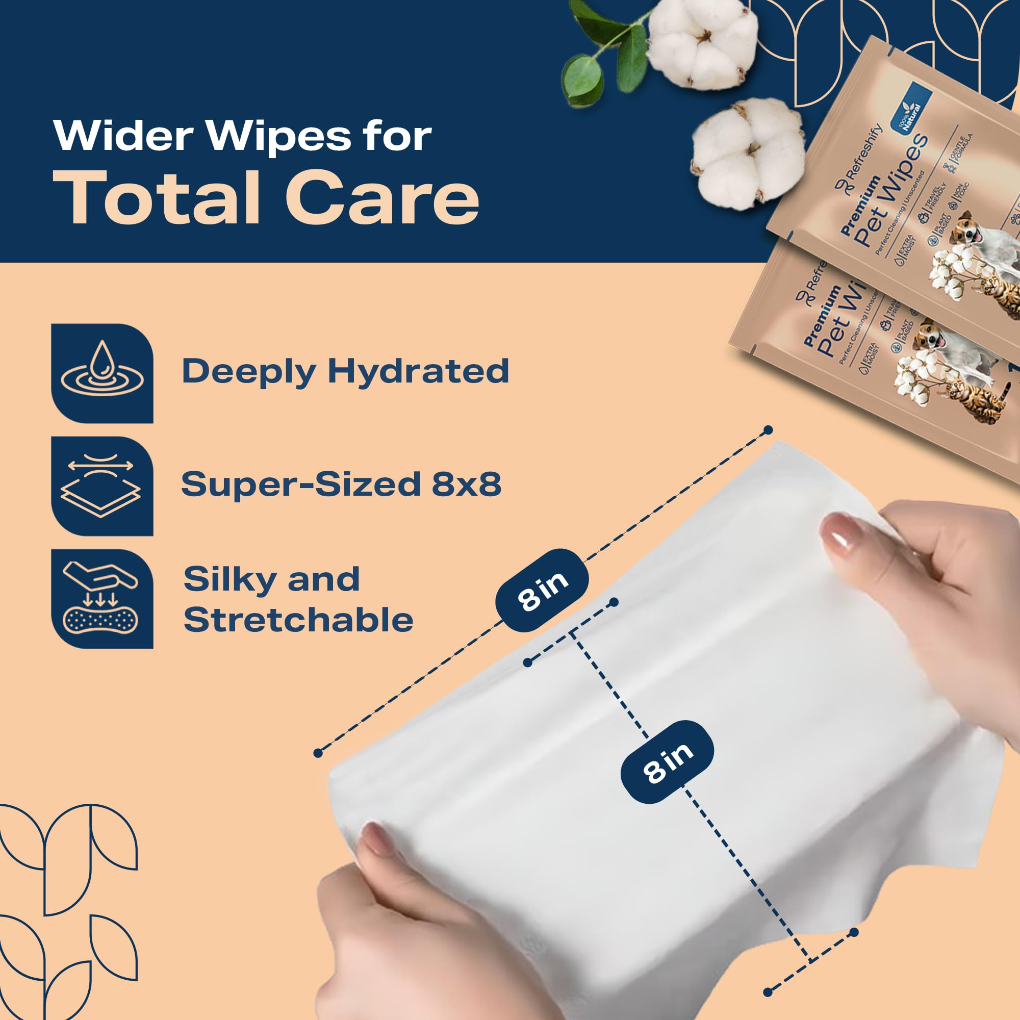 Dog Wipes for Paws and Butt (400 Count)
