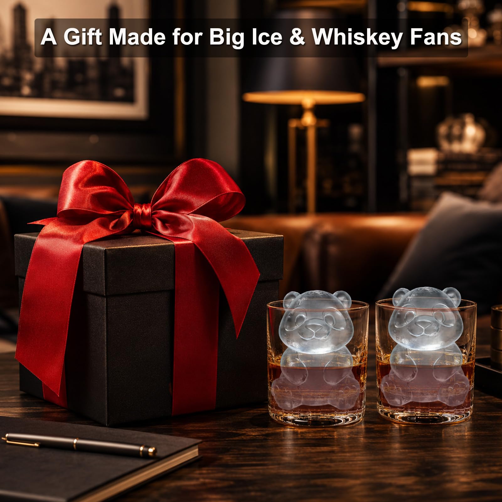 3D Panda Ice Cube Silicone Molds Tray for Whiskey (2 Count)
