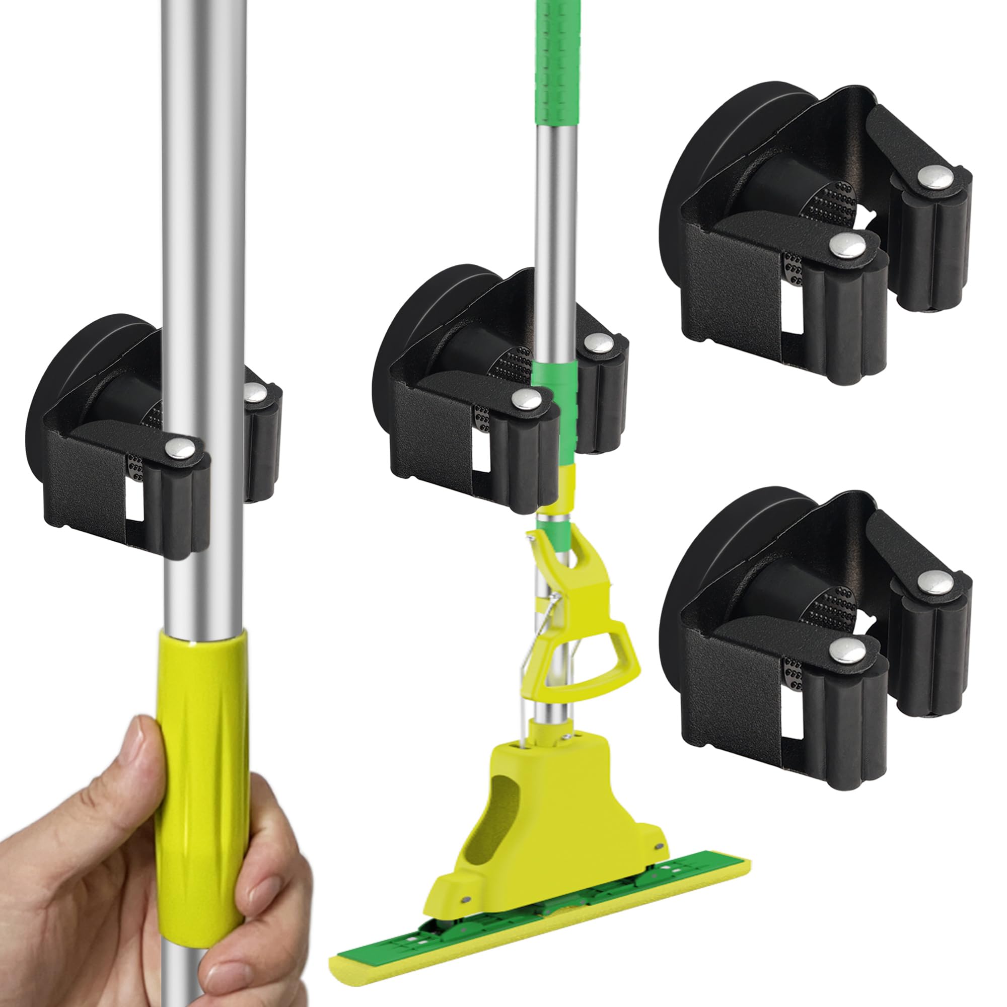 Magnetic Mop Broom Holder (2 Count)