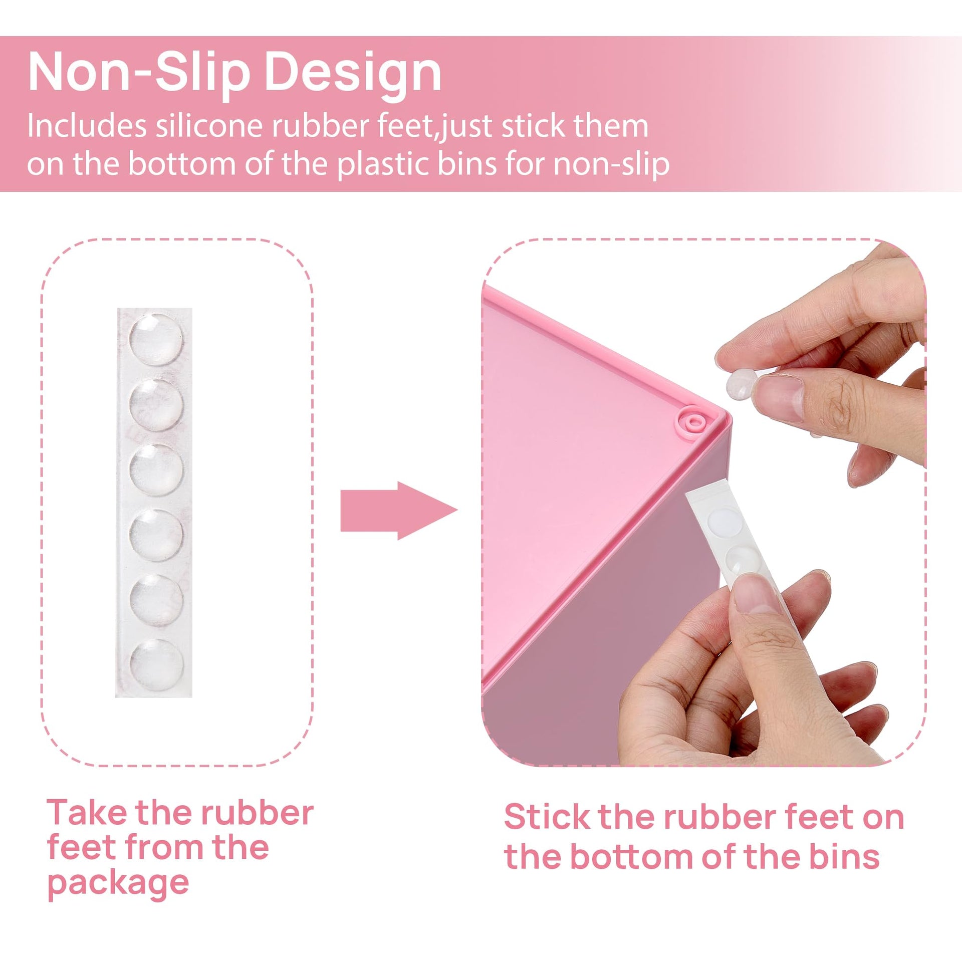 4 Pack Small Clear Stackable Storage Drawers (4 Count)