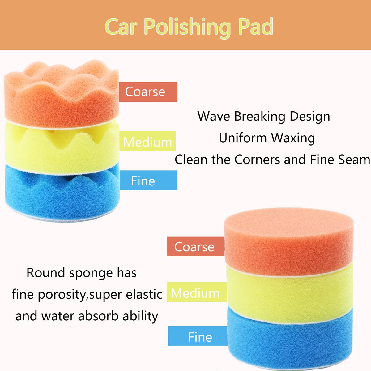 74PCS 3Inch Car Headlight Restoration and Polishing Kit (74 Count)