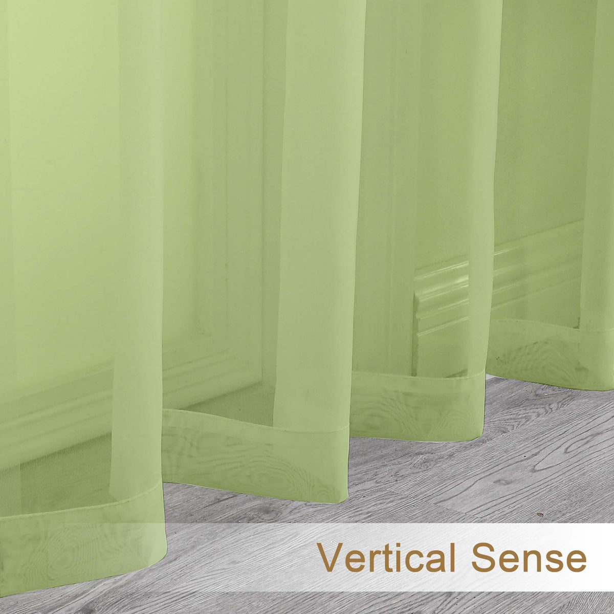 Extra Long Sheer Curtains 120 Inches Long 2 Panels Set (2 Count)
