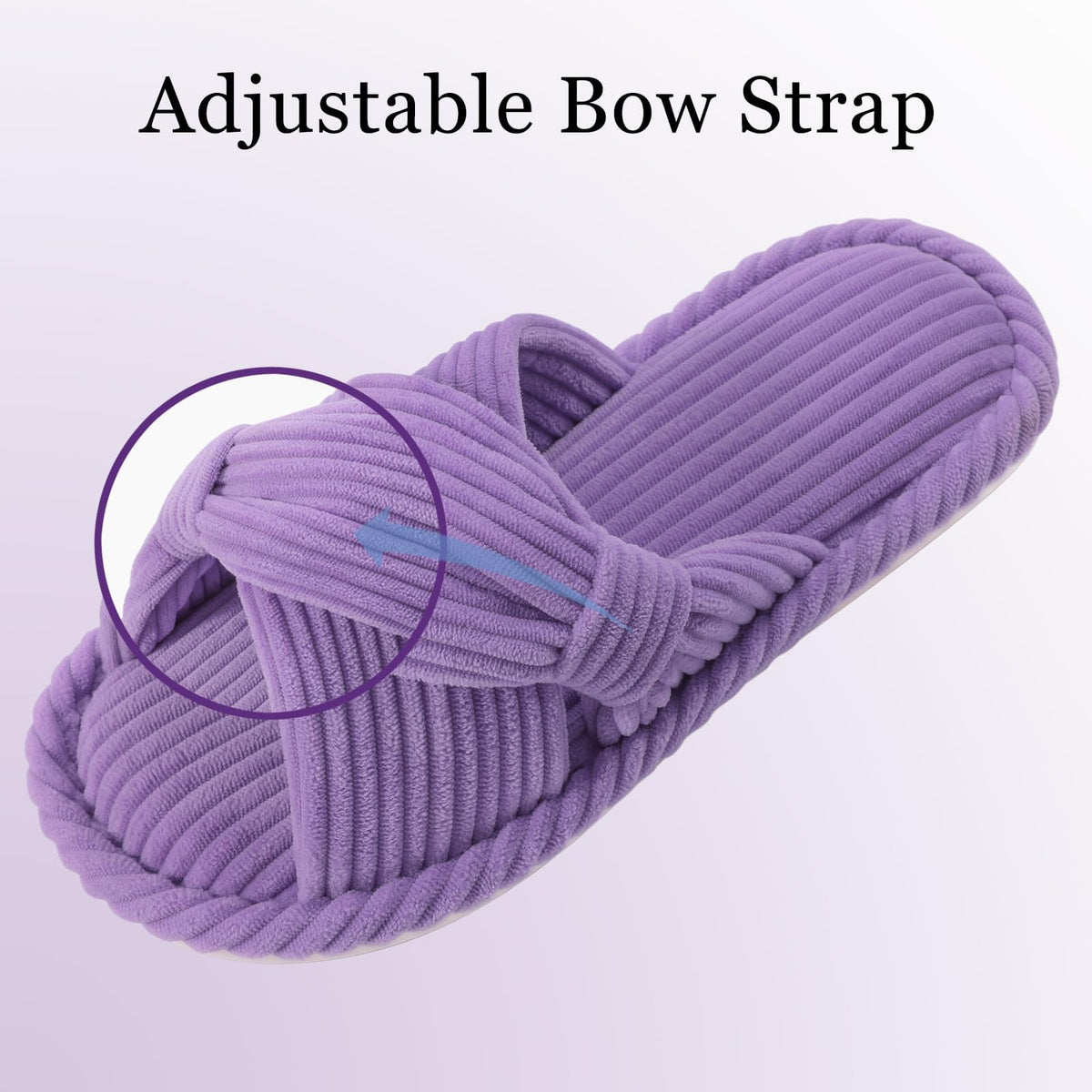 Summer House Slippers for Women Corduroy Open Toe Indoor Slippers