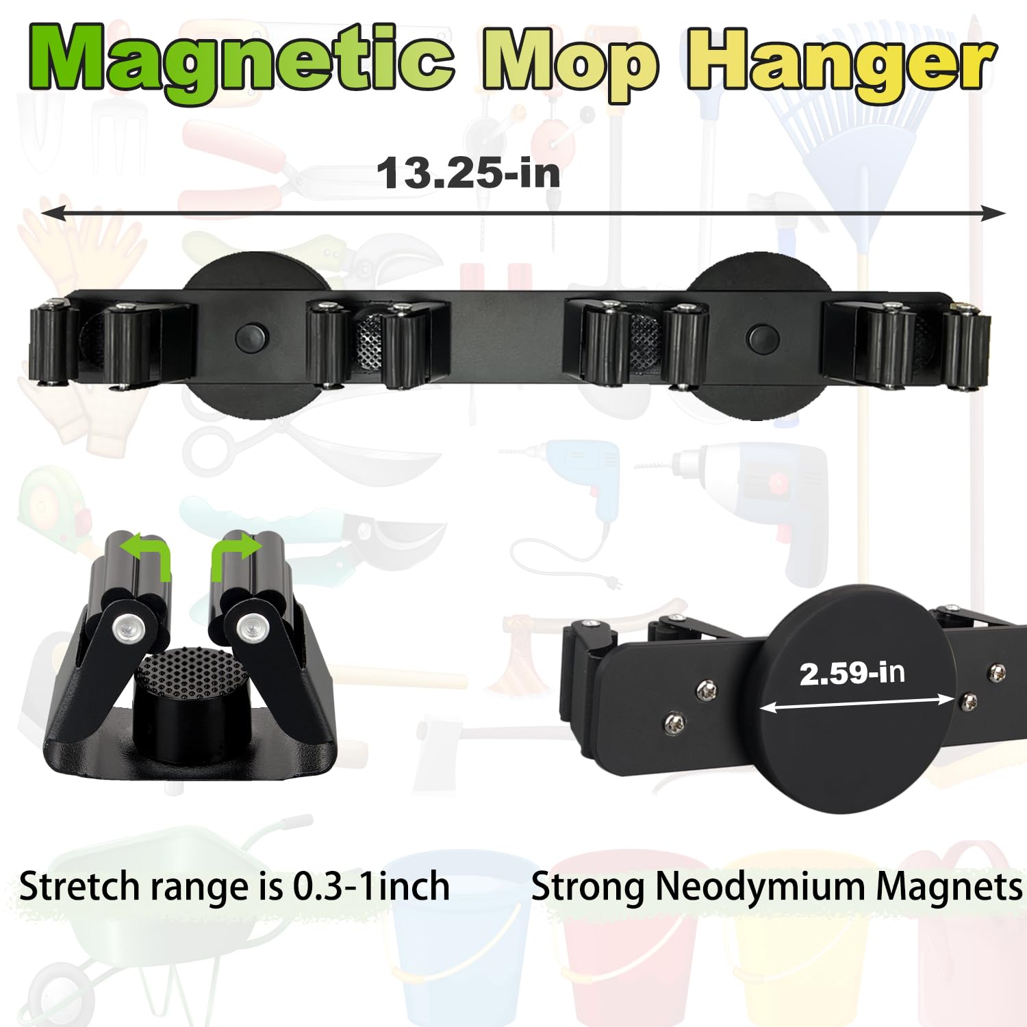 Strong Magnetic Mop Broom Holder