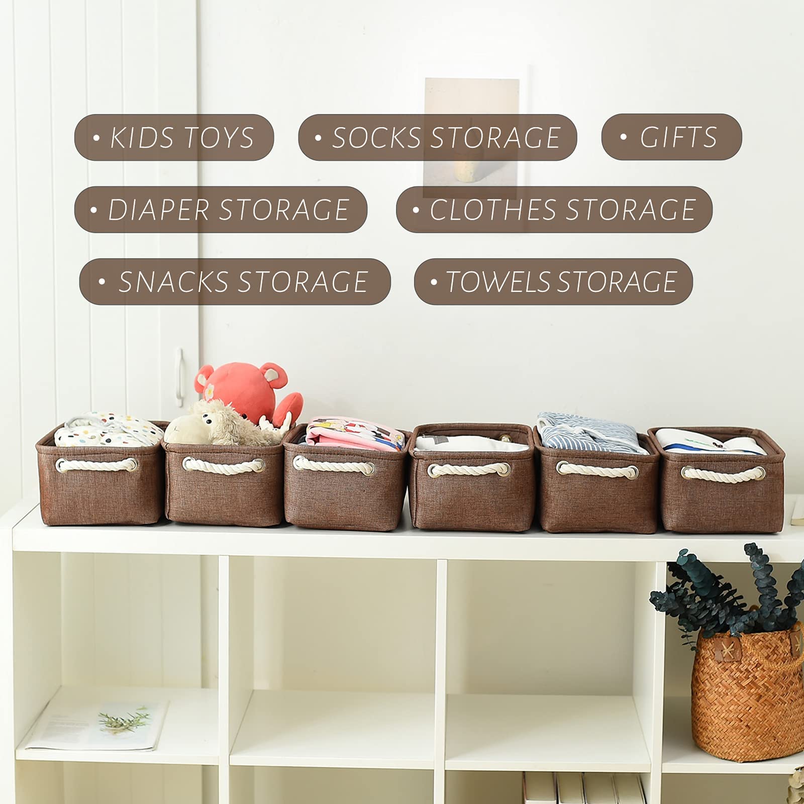 Storage Basket for Organizing (6 Count)