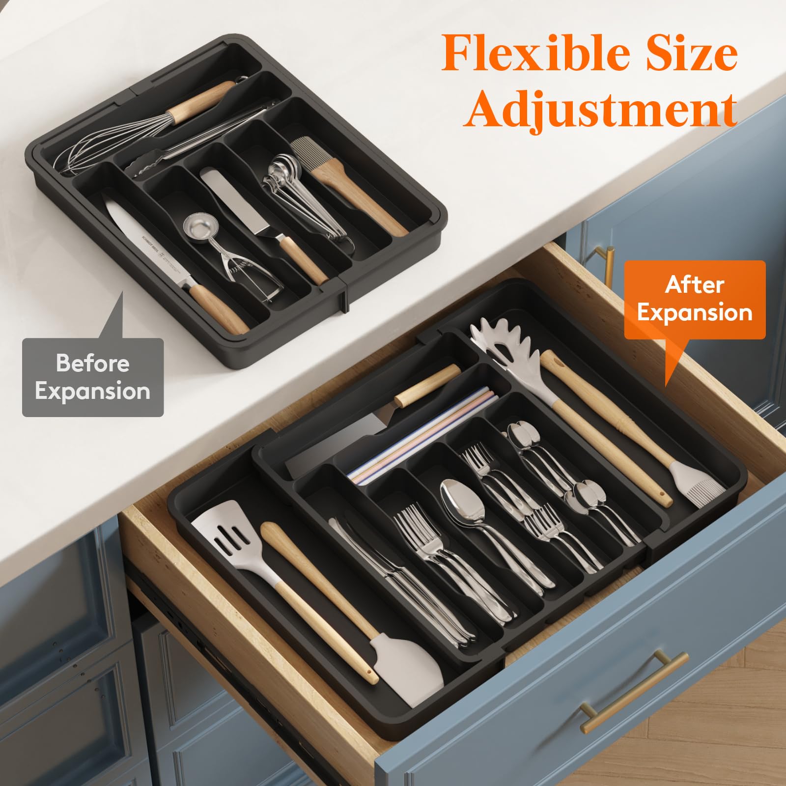 Utensil Organizer for Kitchen Drawer