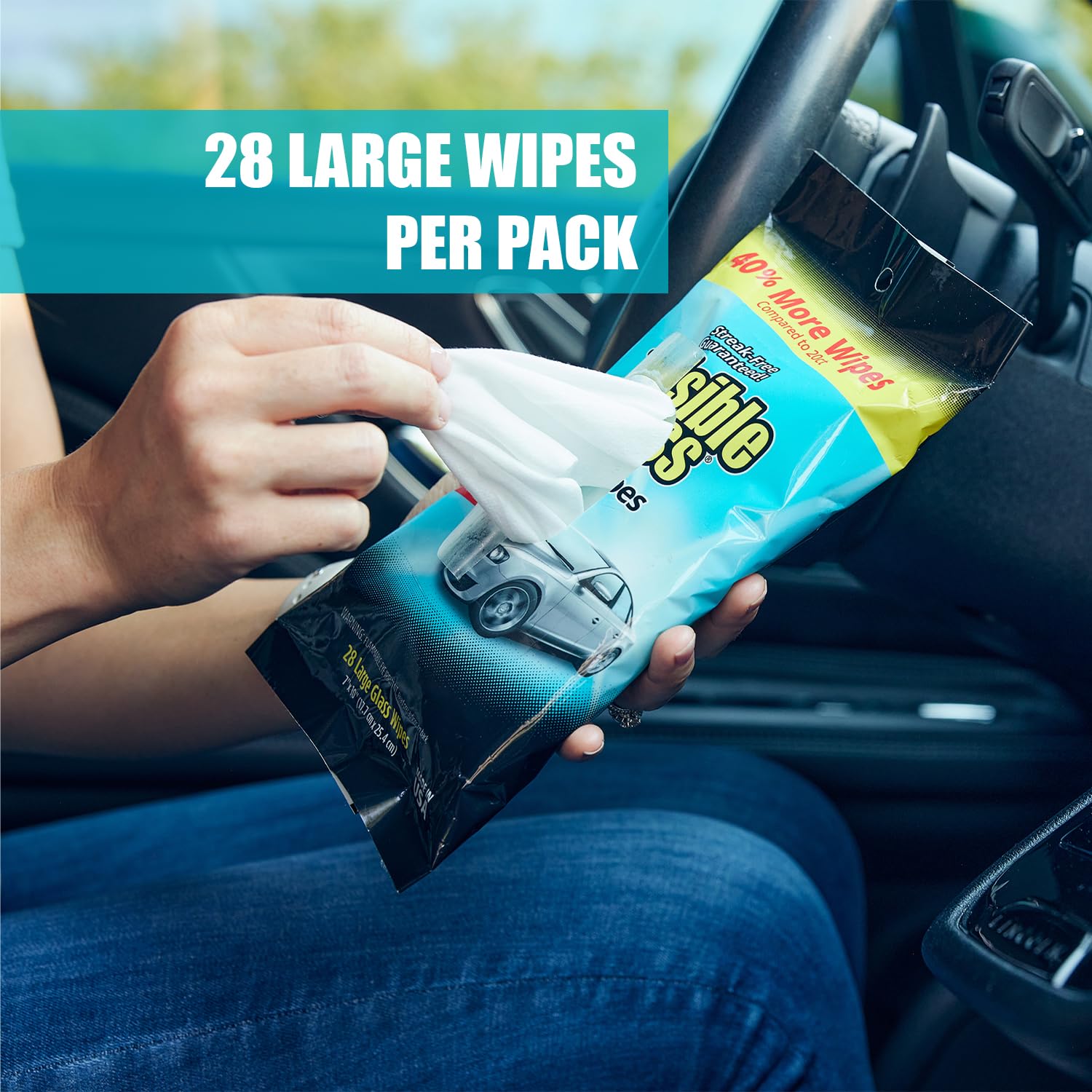 90161 Large Glass Cleaning Wipes for Streak (28 Count)
