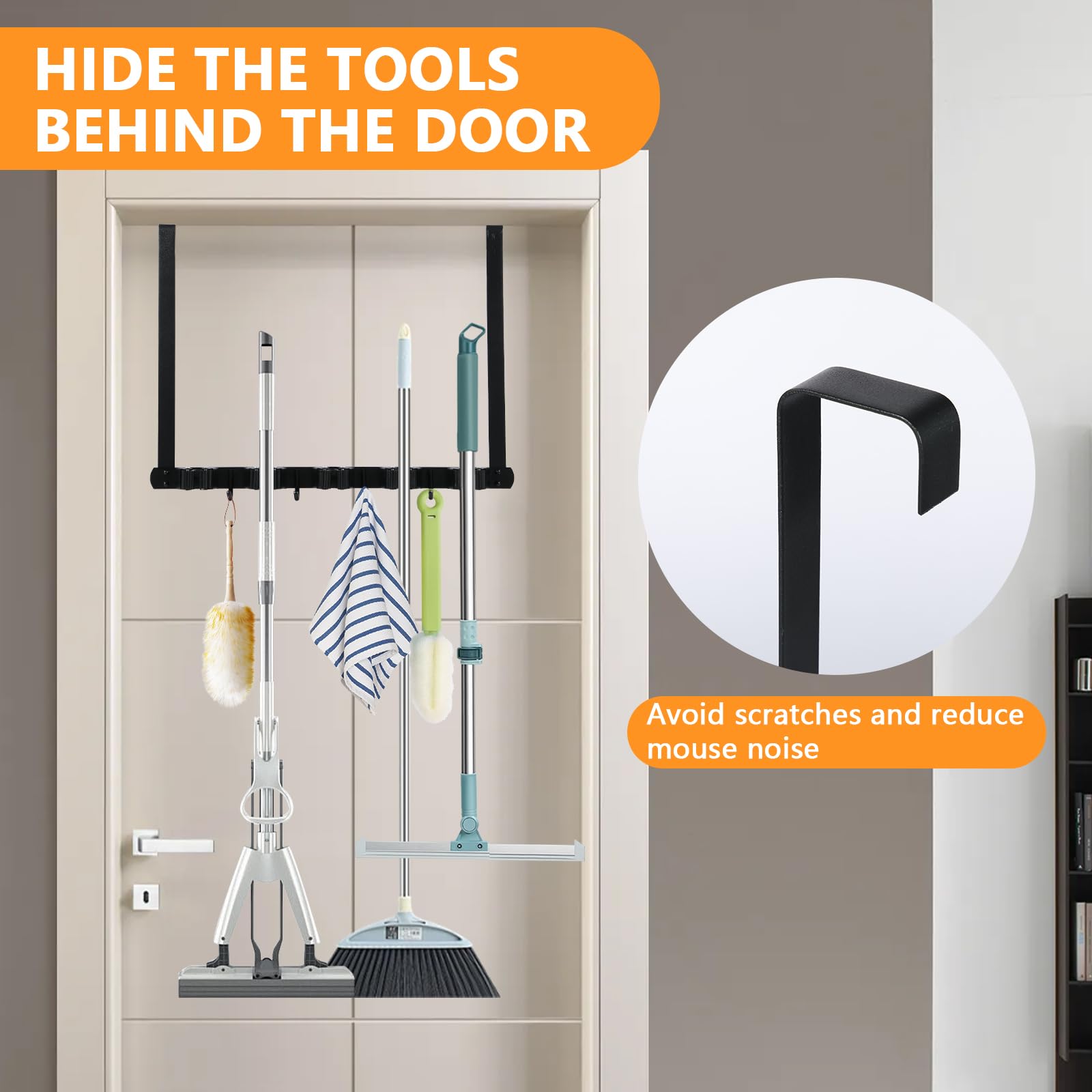 Over The Door Broom Holder
