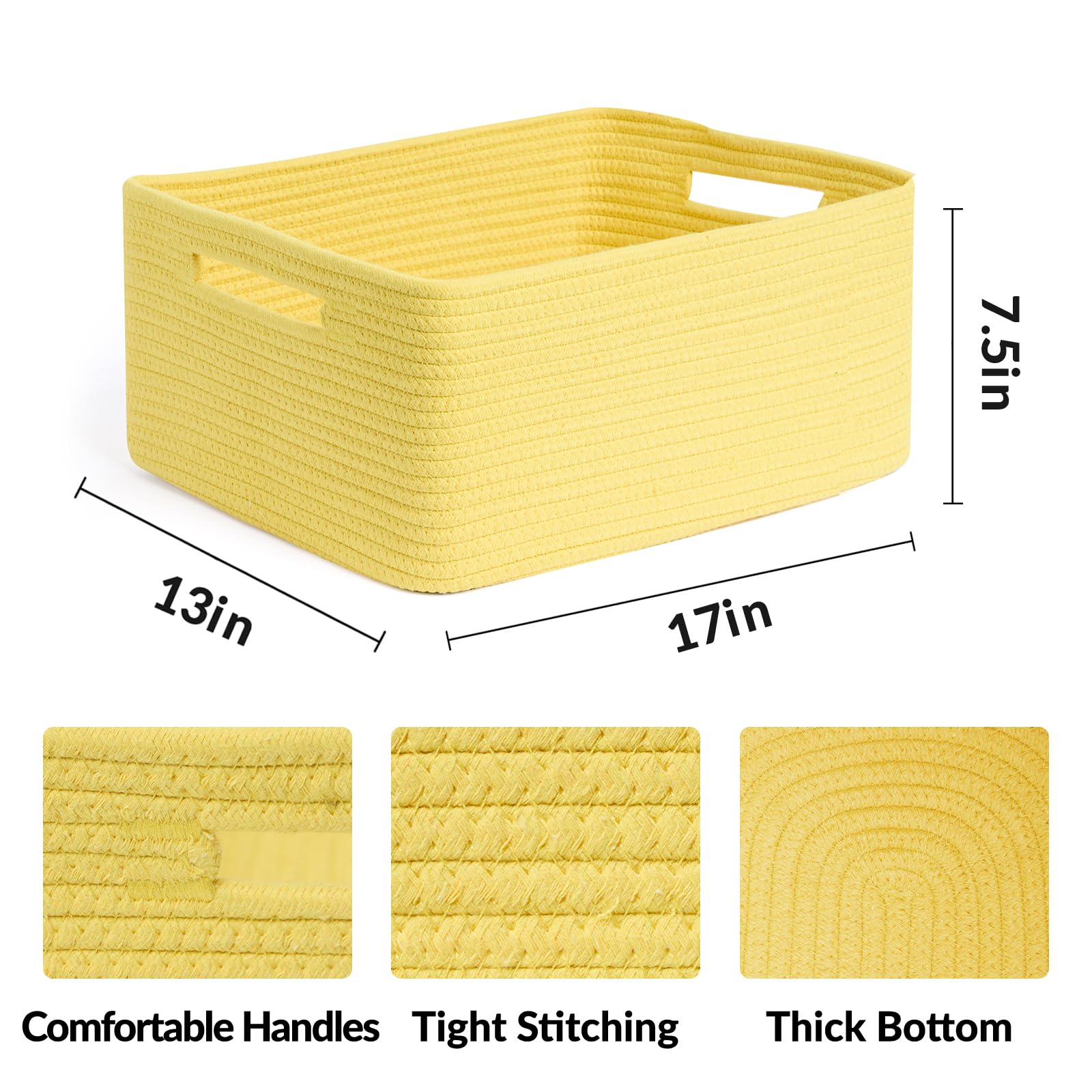 Large Storage Baskets for Organizing (4 Count)