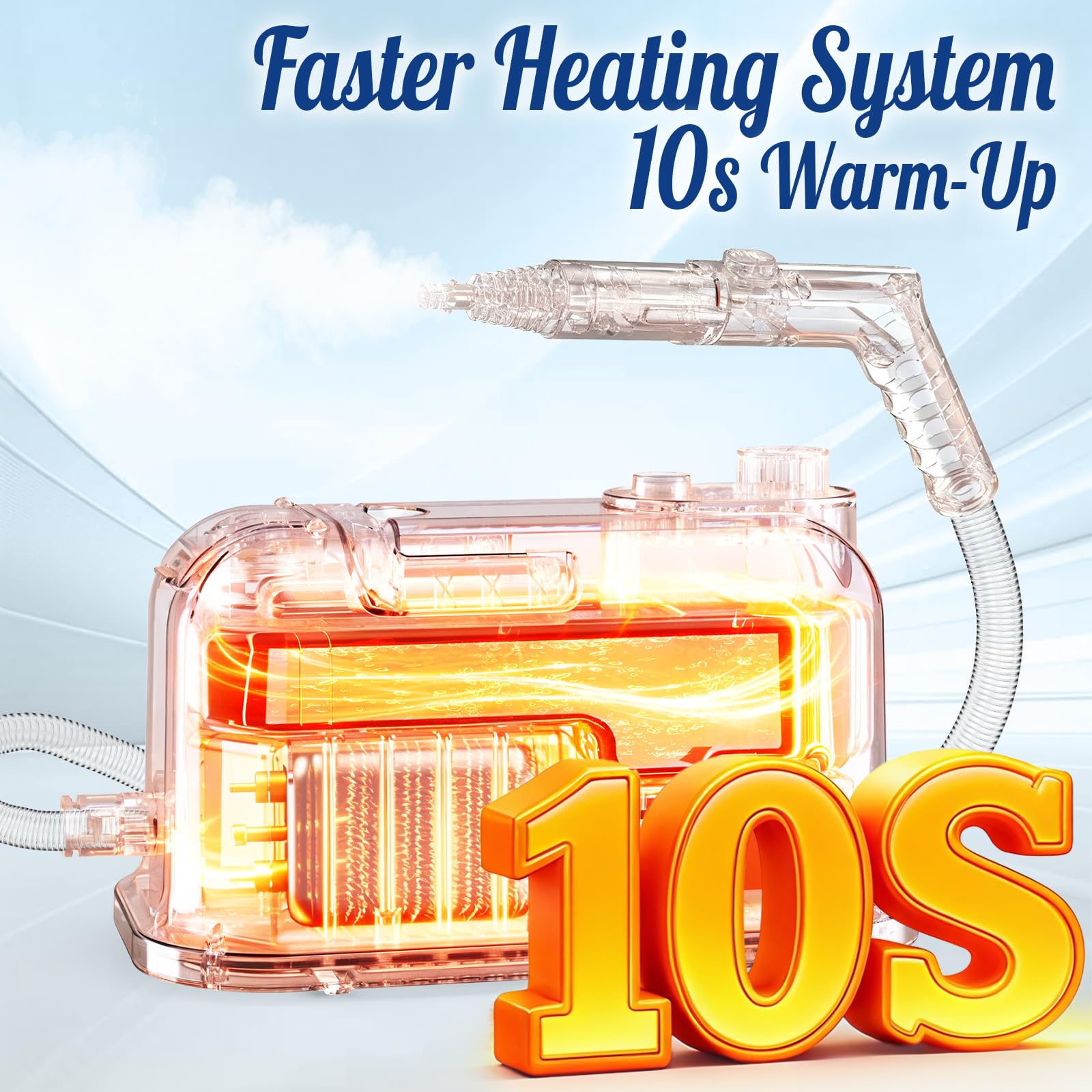 60.87oz Heavy Duty Steam Cleaner 10s Rapid Heating Handheld Steam Cleaner for Home