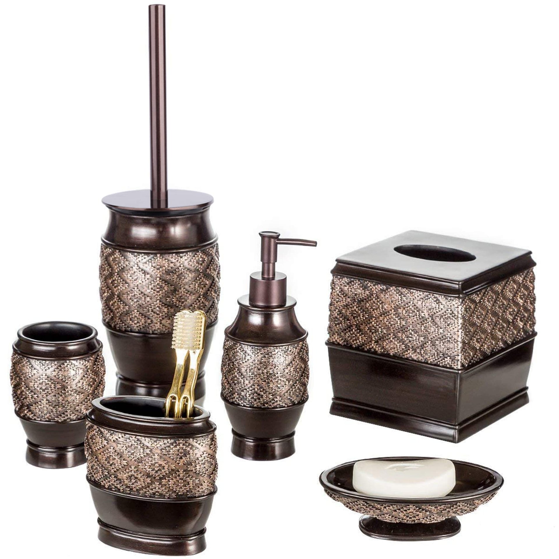 Dublin Brown Toilet Brush Set