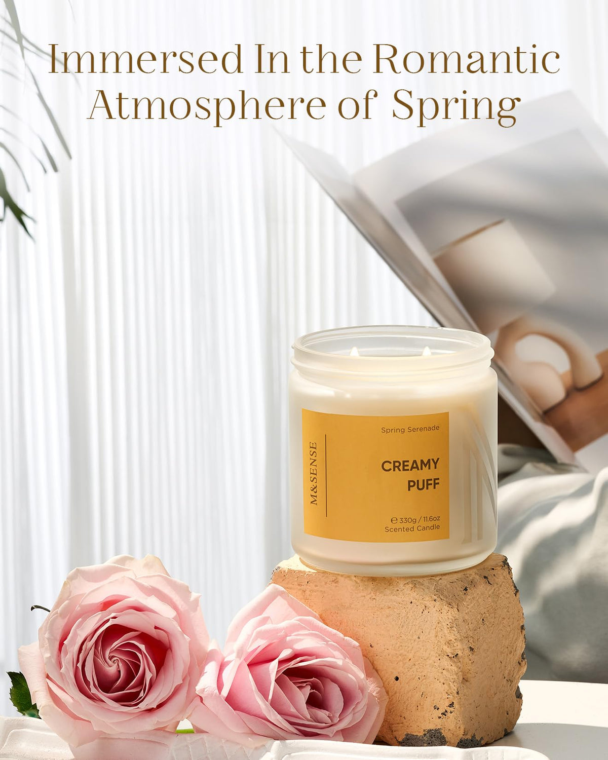 Sandalwood Gardenia Large Soy Candles (11.6 Ounce)