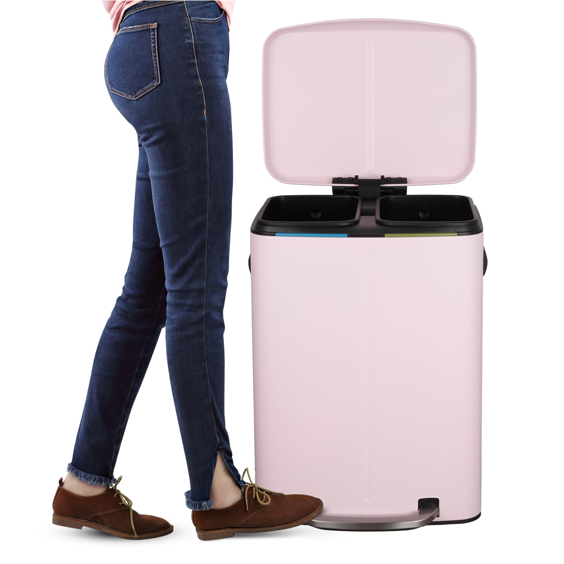 Marco 10.6 Gal Double Bucket Step Trash Can
