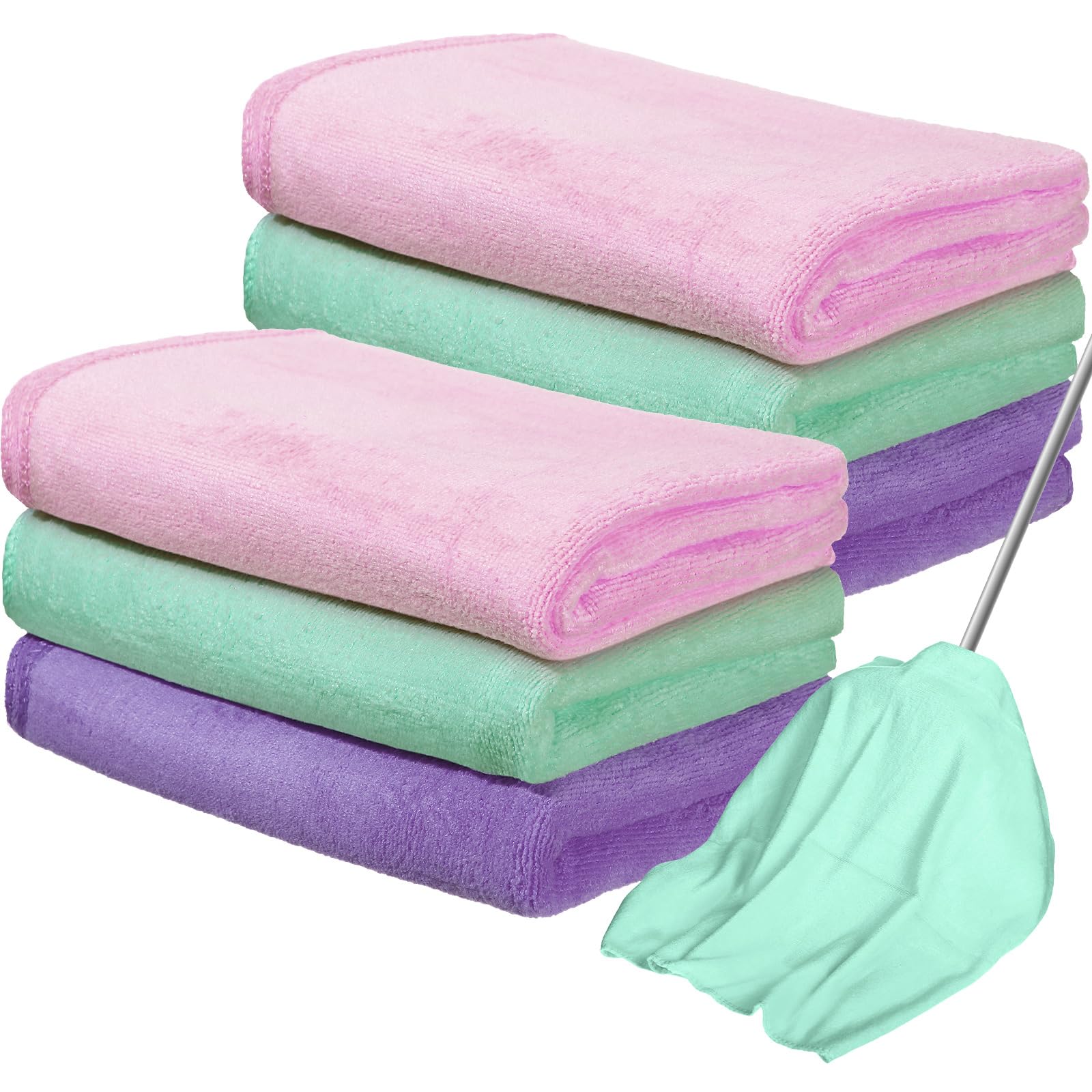 6 Pcs Extra Large Microfiber Cleaning Cloth 30" x 20" Washable Reusable Microfiber Towel Streak Free Lint Free Cloth for Cleaning Home Glass Office Window Bathrooms (6 Count)