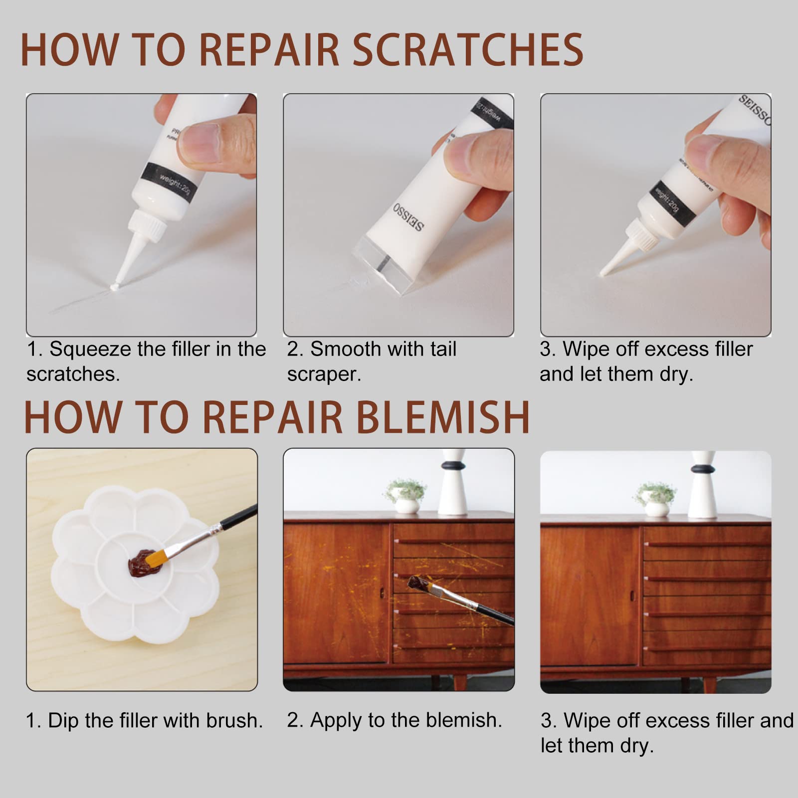 Wood Furniture Repair Kit (8.4 Fl Oz)