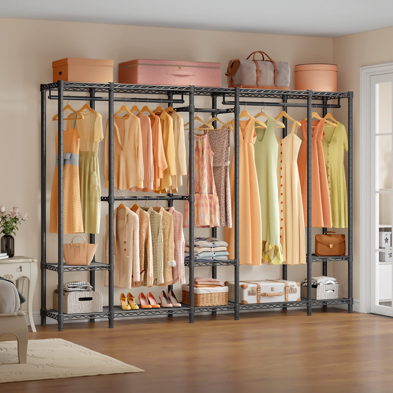 V50 Heavy Duty Clothes Rack with Adjustable Shelves
