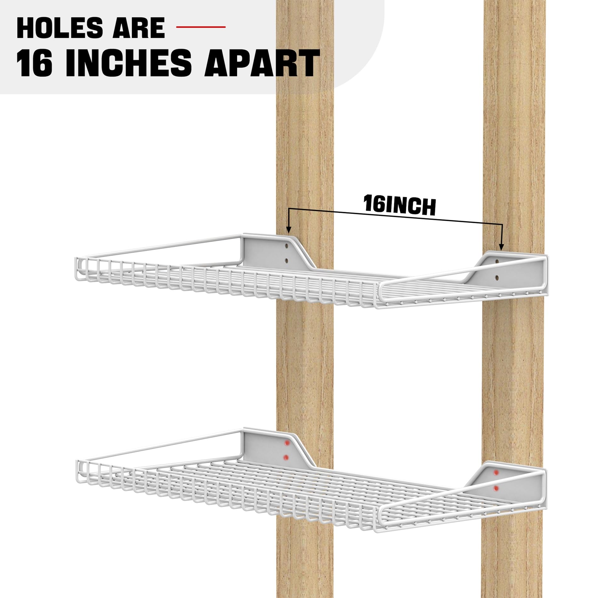 Wall Mounted Storage Shelf for Garage (2 Count)