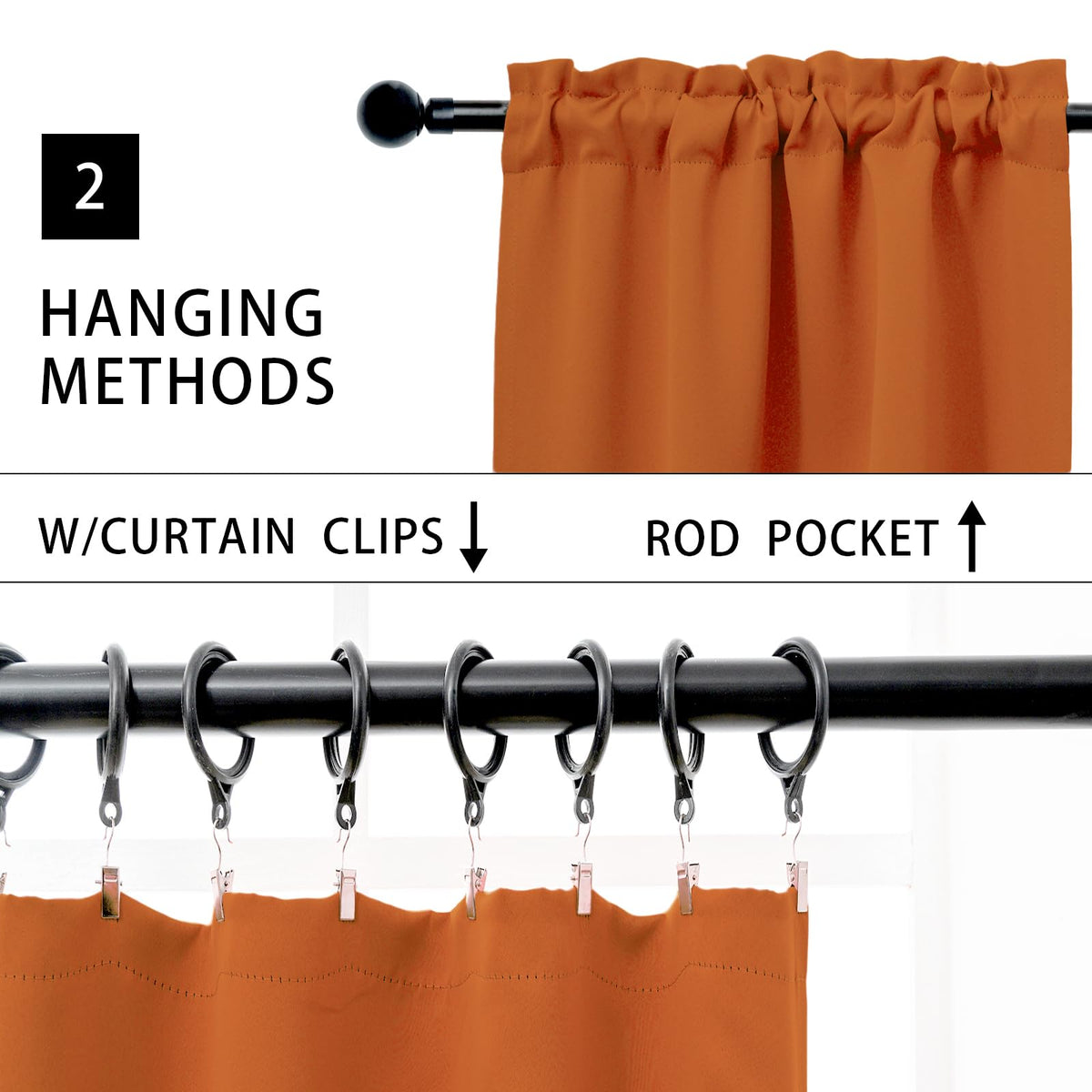 Blackout Kitchen Curtain 24 Inches Long